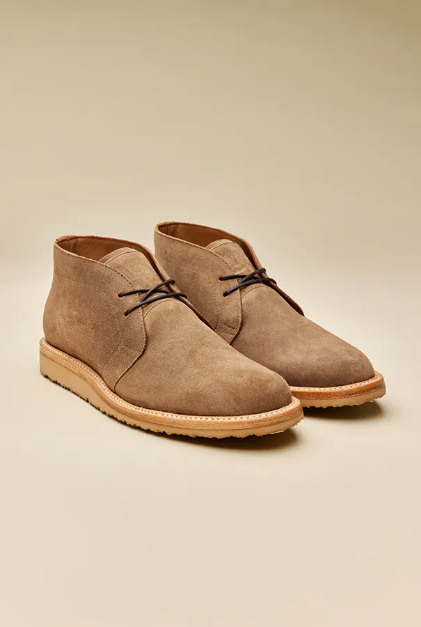 mens brown dress chukka boots Mackenzie Brown Satin Plunge-Neck Draped Maxi Dress – Club L London main image 1