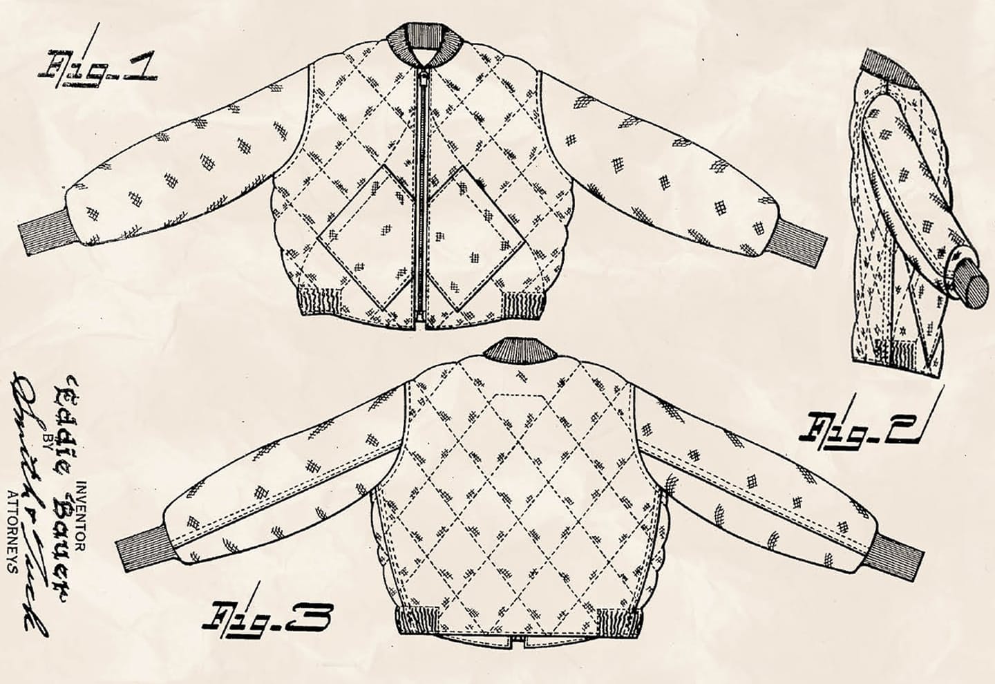 Vintage imagery of jacket