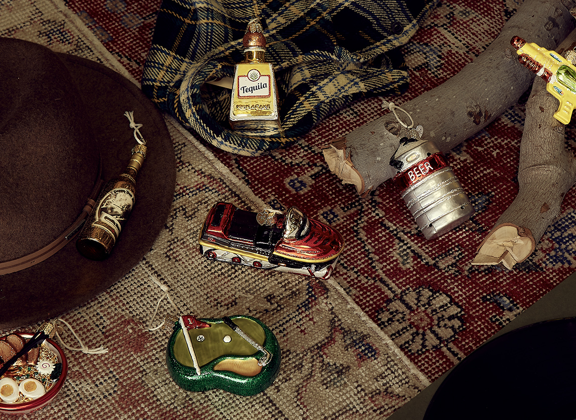 An aerial view of a field. A road runs through the upper right corner.