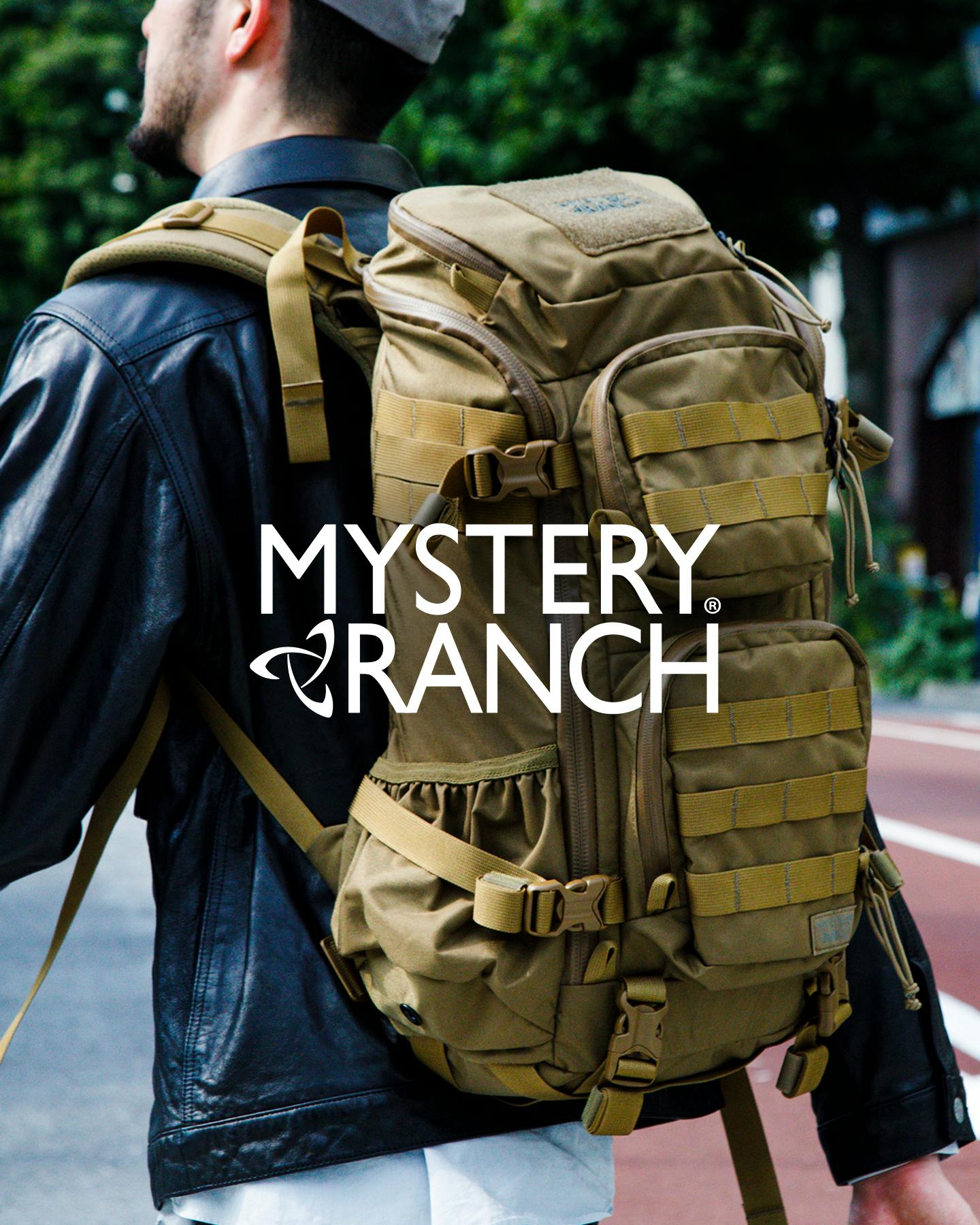 Mystery Ranch Bag worn by model