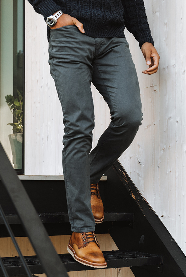 Y1 1piu1uguale3 CREASE SLACKS ［KHAKI］XL 1PIU1UGUALE3 Crazy Rib Slacks Brown Men's Pants Slim Fit
