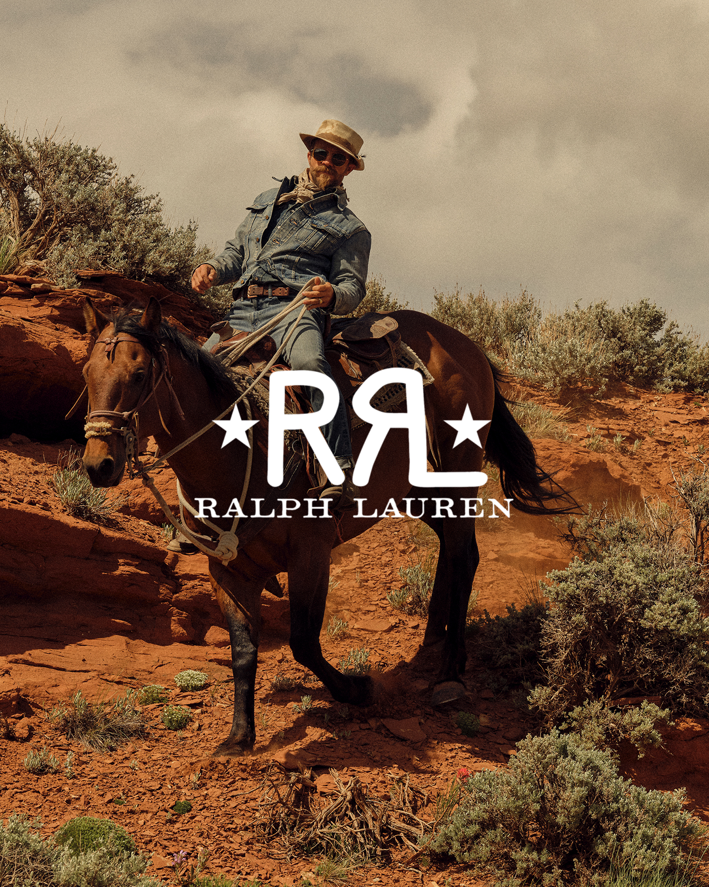 RRL by Ralph Lauren Hitching Fleece-Denim Ranch Jacket Hitching