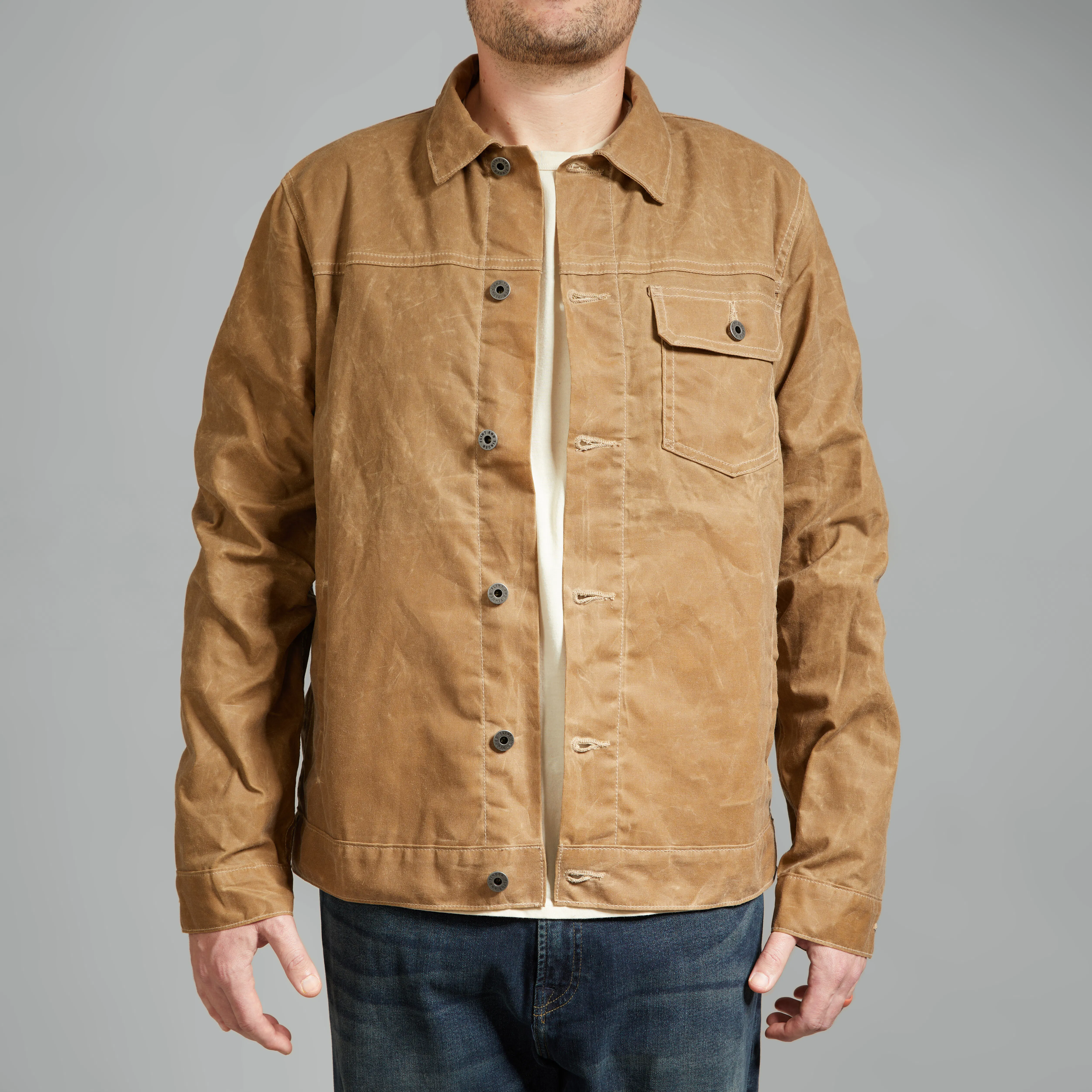 Tinder Wool-lined Waxed Trucker Jacket 
