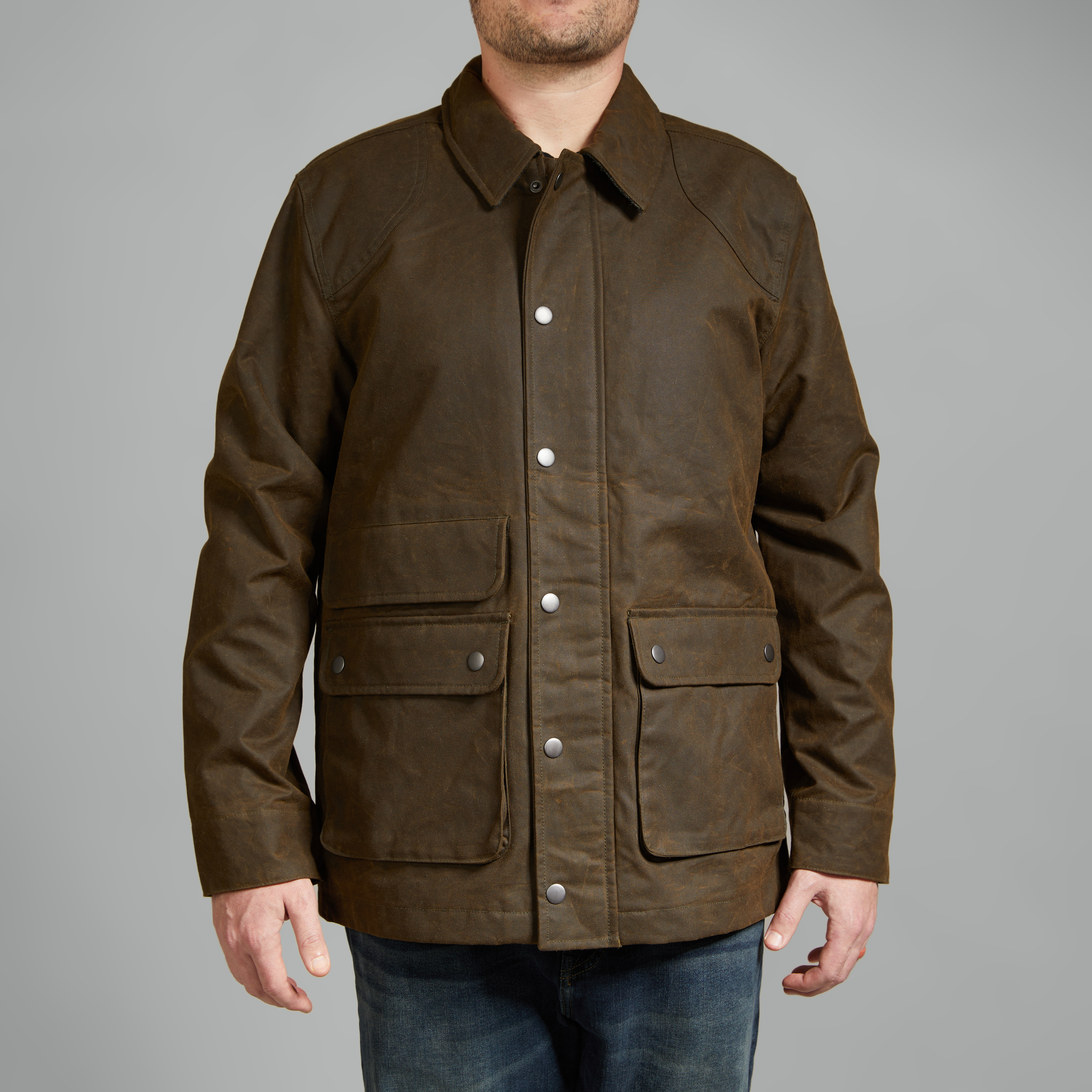 Flint and Tinder Flannel-Lined Waxed Hudson Jacket - Forest, Waxed Jackets