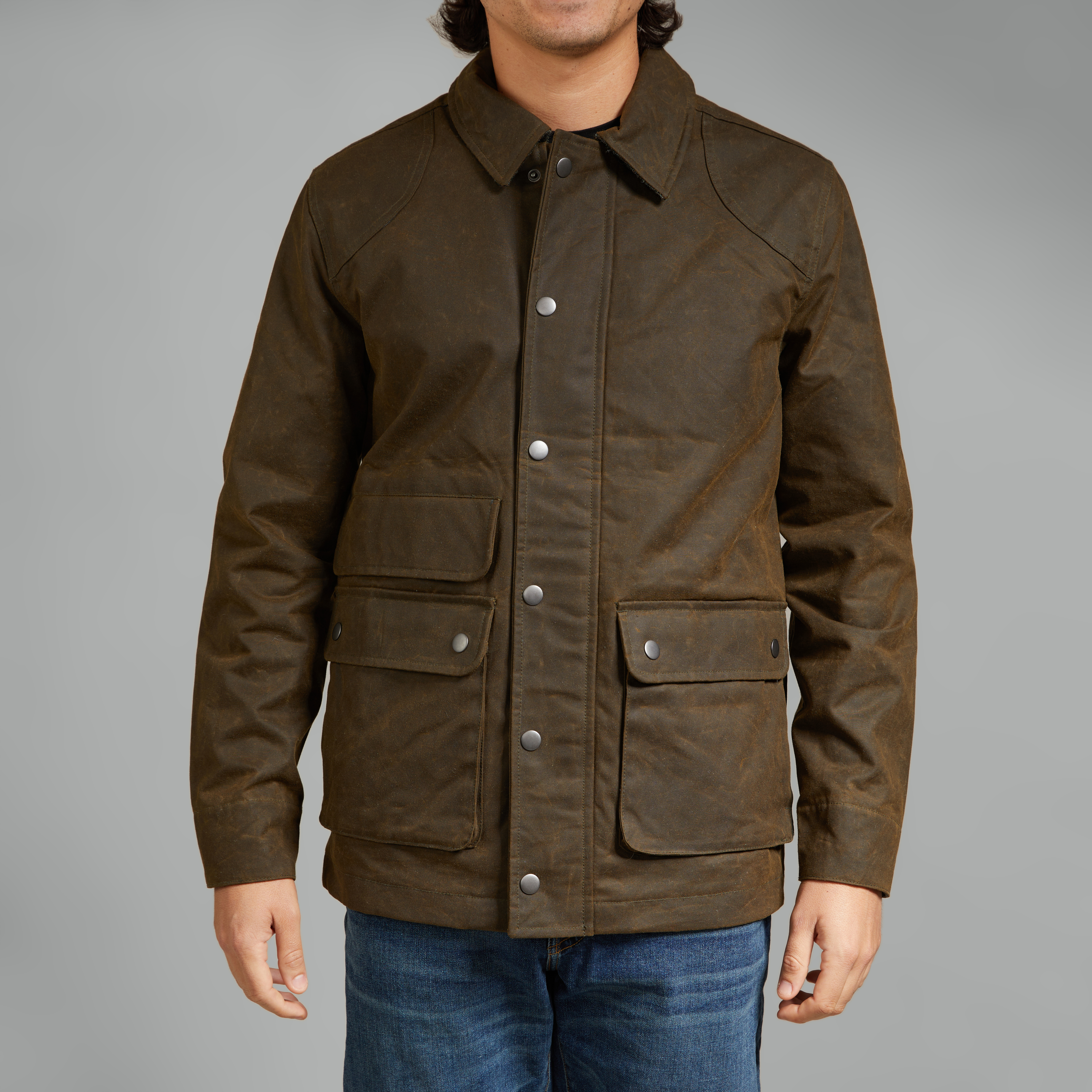 Flint and Tinder Flannel-Lined Waxed Hudson Jacket - Forest, Waxed Jackets