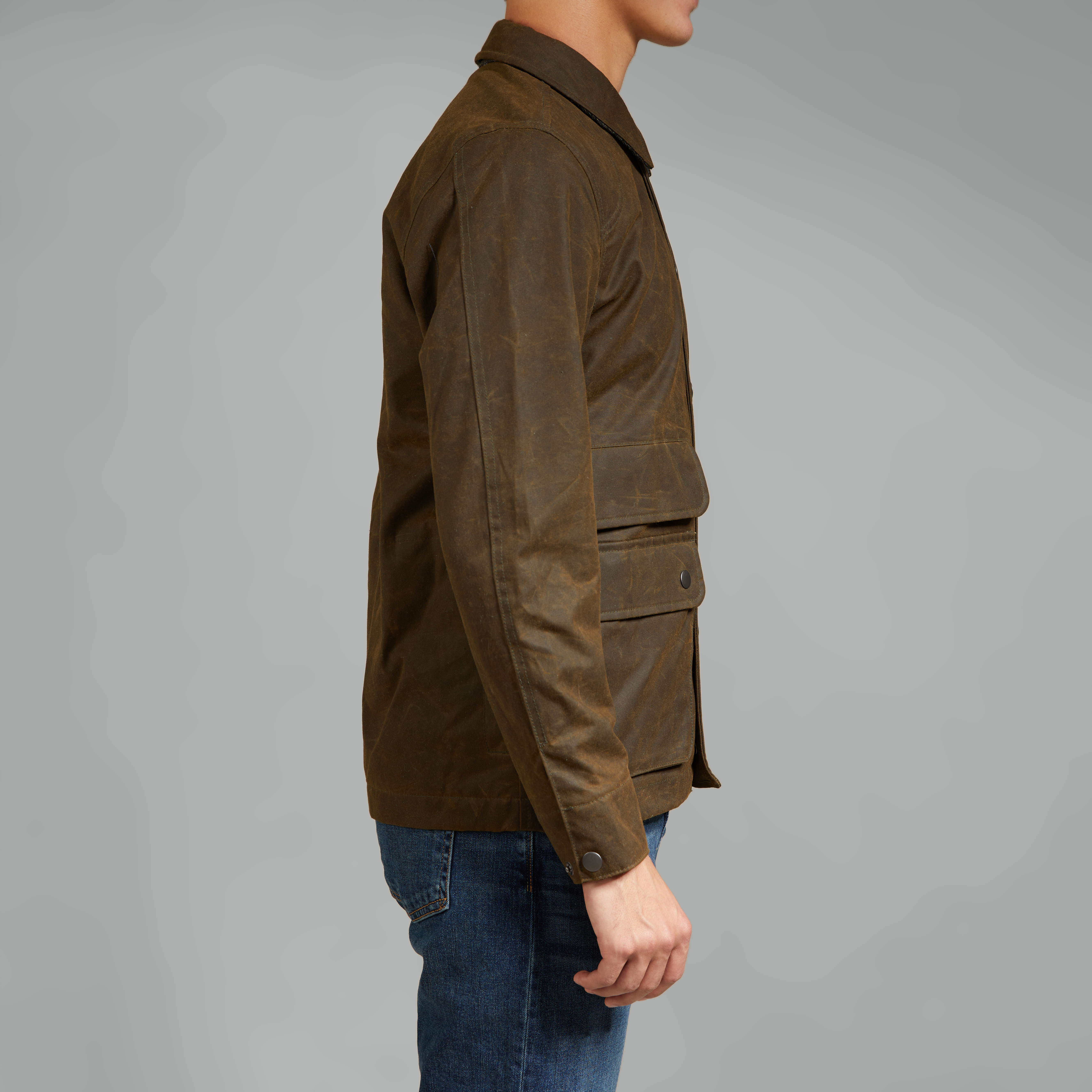 Flint and Tinder Flannel-Lined Waxed Hudson Jacket - Forest