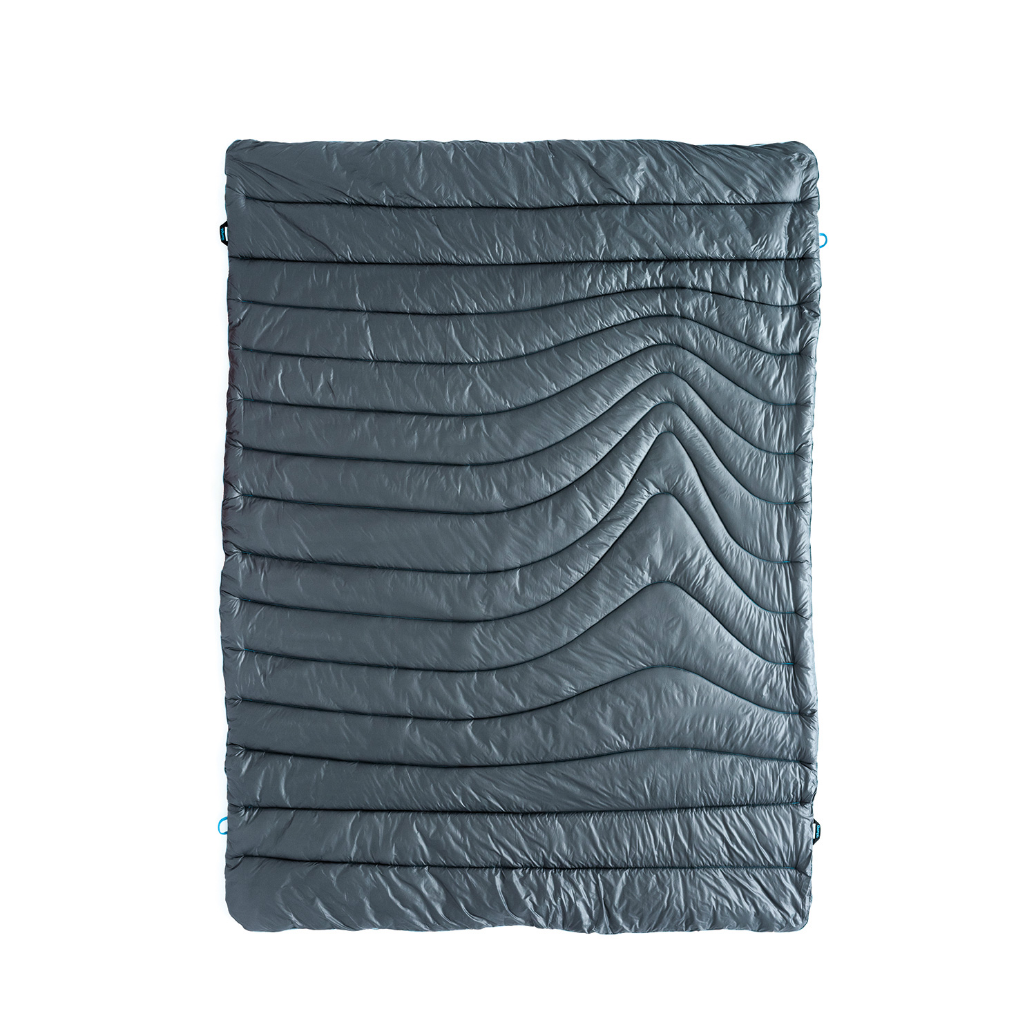 Rumpl Twin Puffy Blanket Charcoal/Cyan Blankets Huckberry
