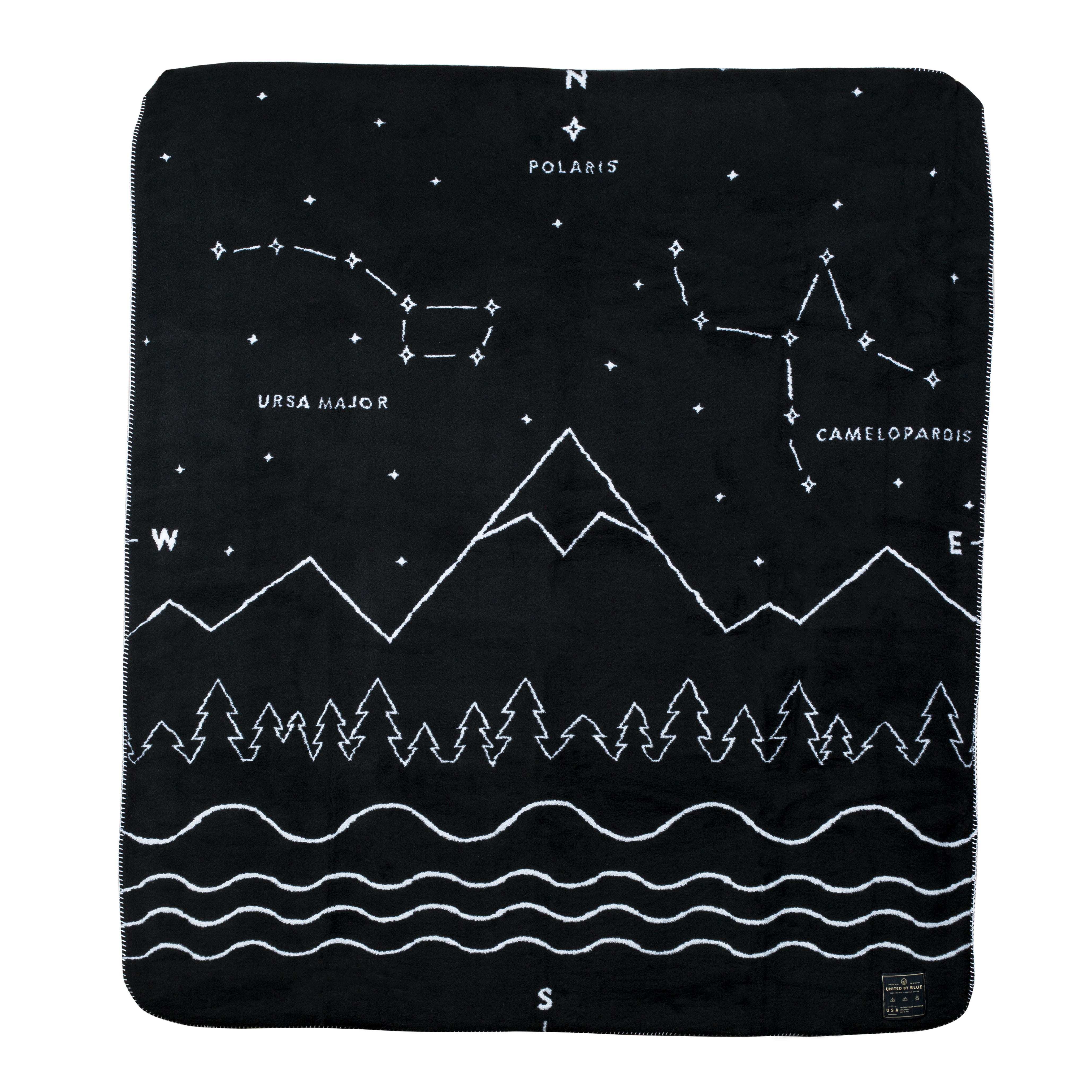 United By Blue Polaris Fleece Throw Blanket Black Blankets Huckberry