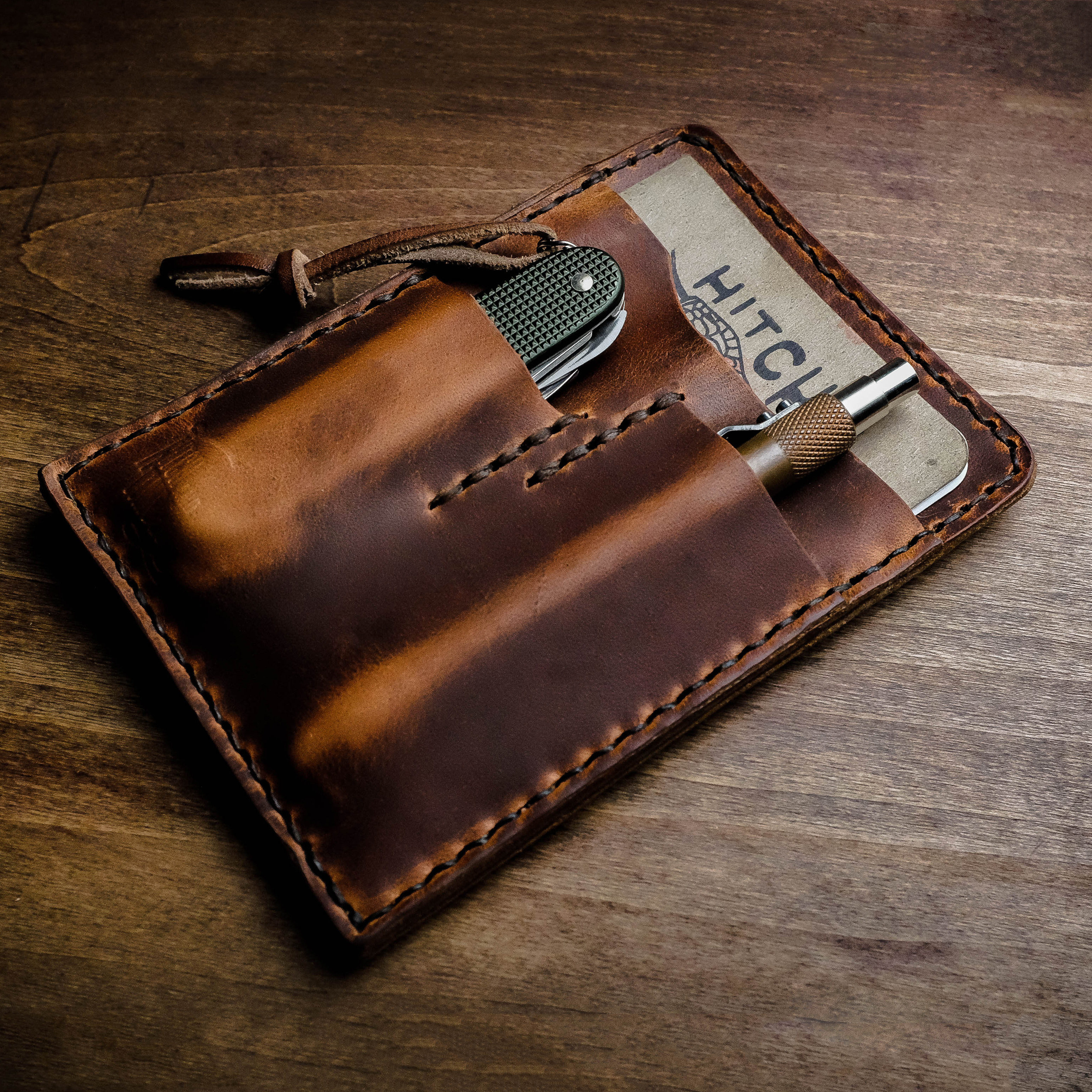 Hitch & Timber Notes Caddy 2.0 + Wallet English Tan Minimalist
