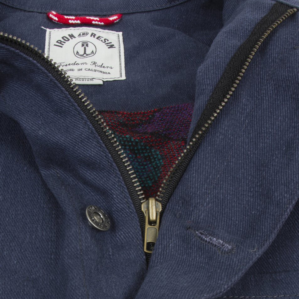 Iron and Resin Blanket Lined Chore Jacket Navy Clothing Huckberry