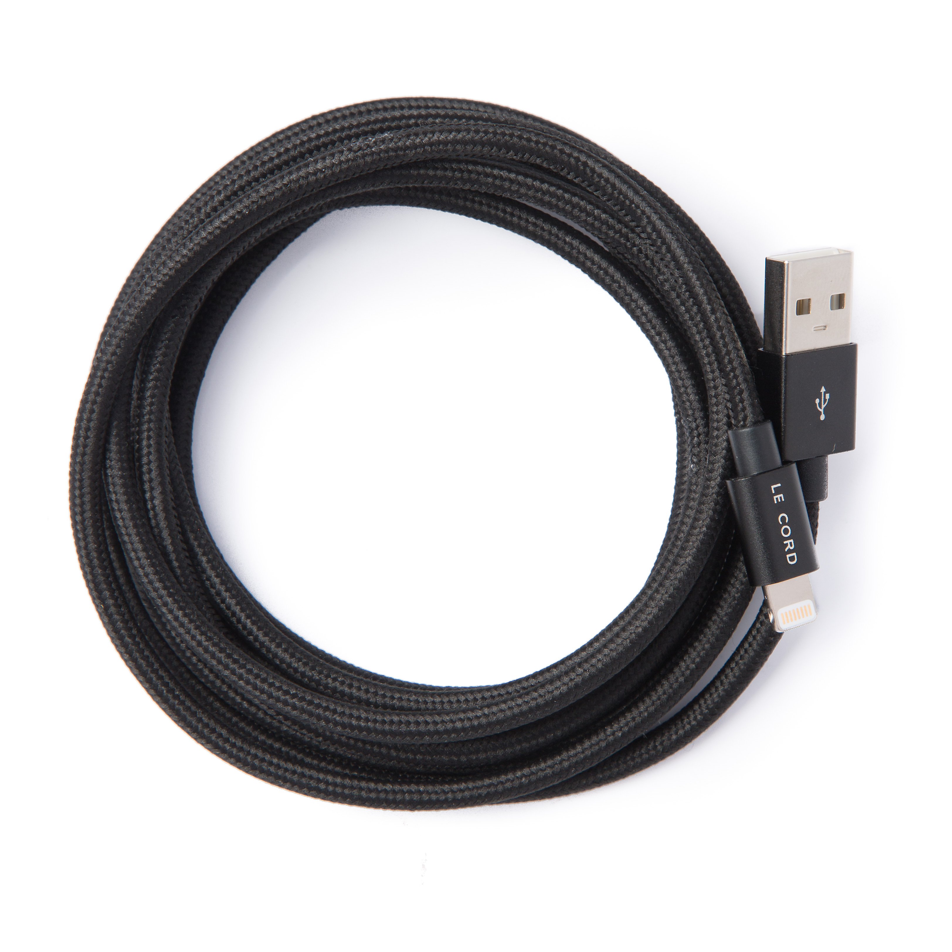 Le Cord iPhone lightning cable 2m Black Tech & Audio Huckberry
