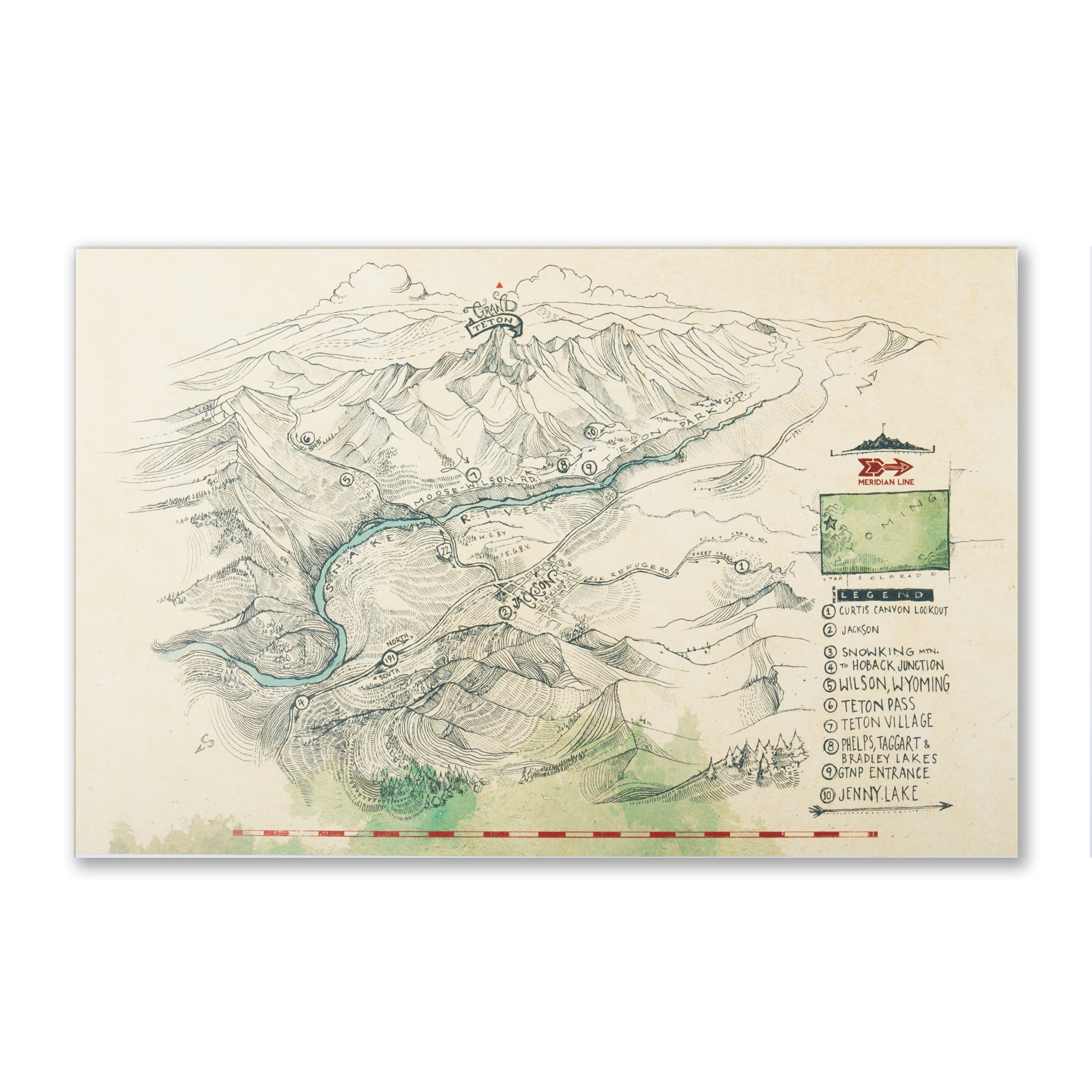 Meridian Line JACKSON/TETONS Print White undefined Huckberry