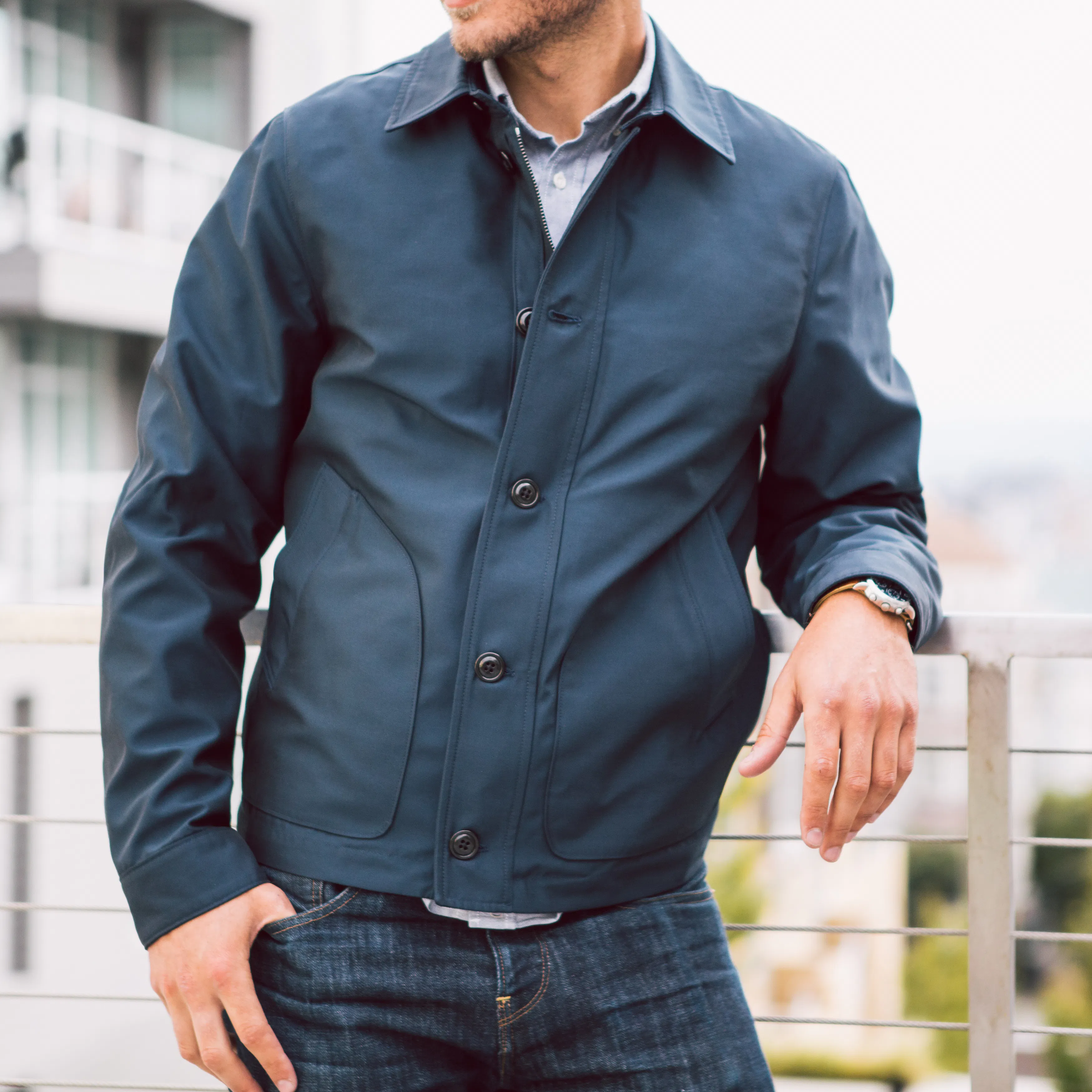 Todd Snyder Nylon Deck Jacket - Midnight | undefined | Huckberry