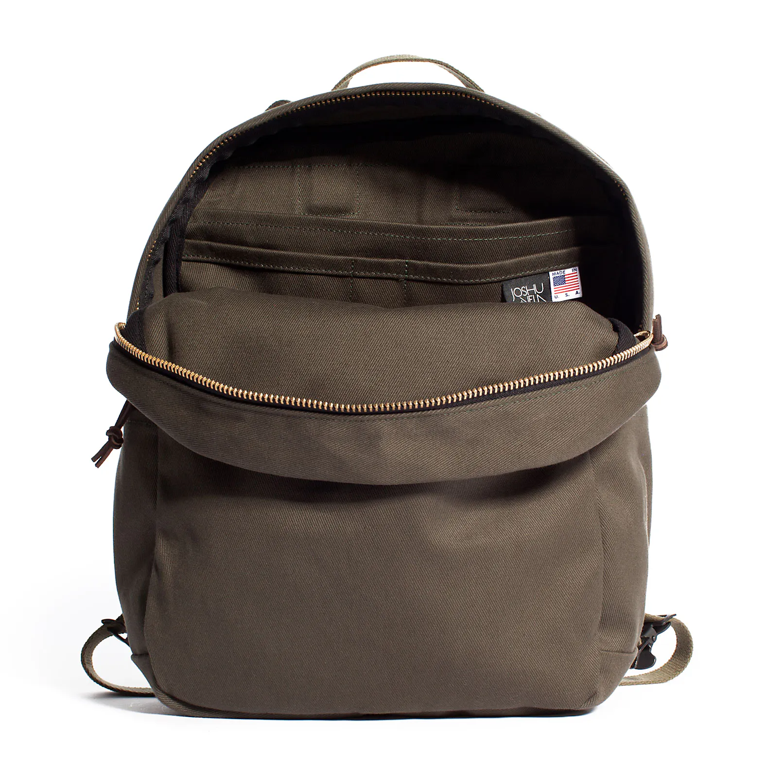 Joshu+Vela Canvas Backpack - Olive | undefined | Huckberry display picture 2