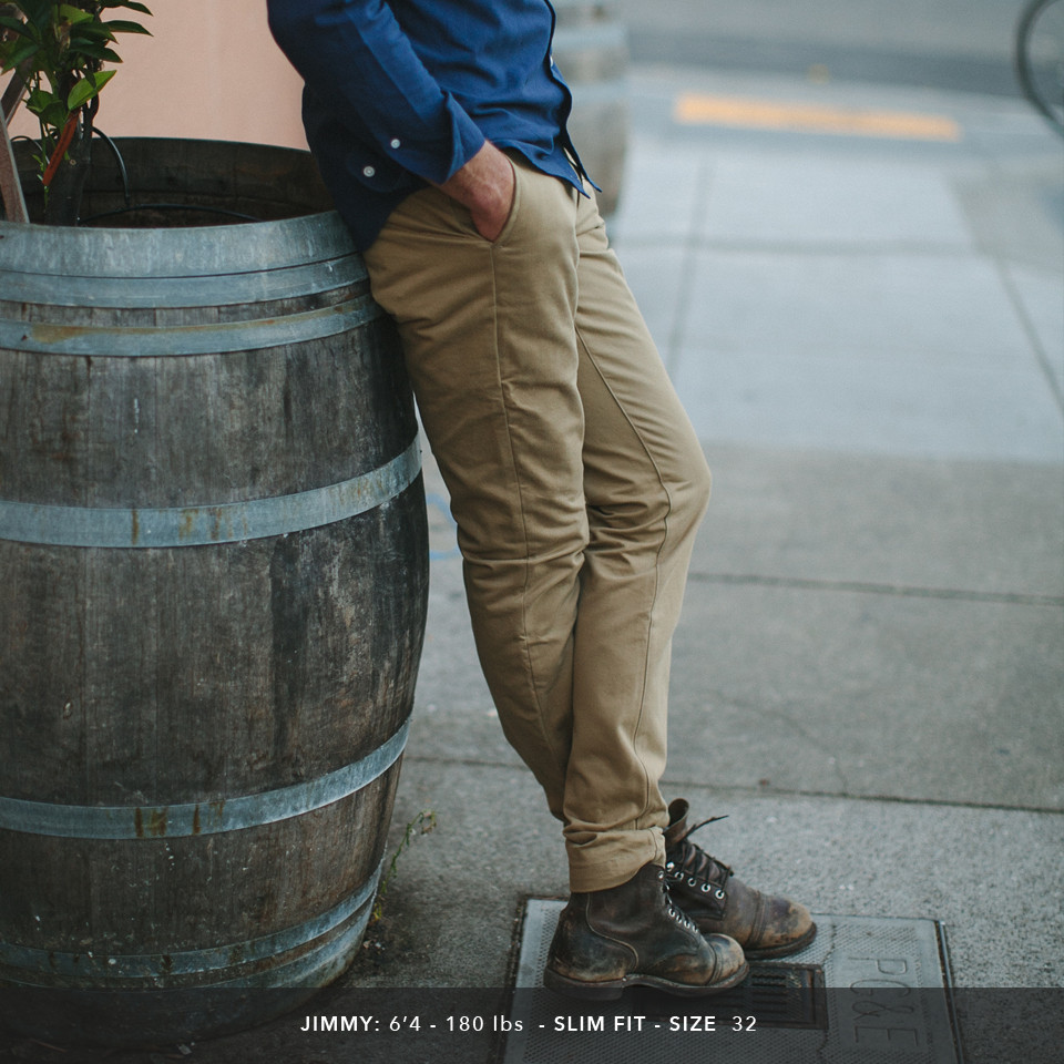 Taylor Stitch Slim Chino - Khaki | undefined | Huckberry