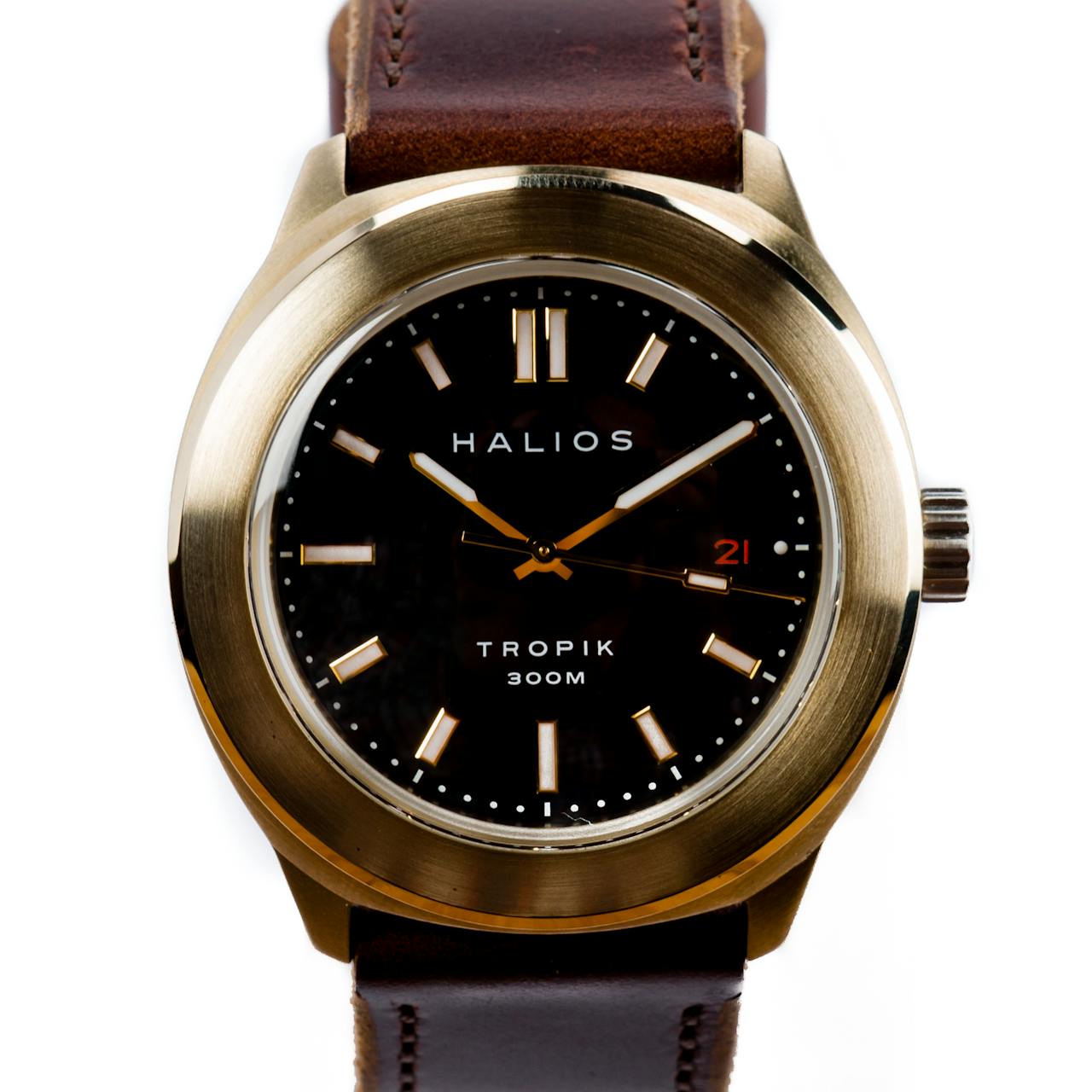 Halios Tropik Bronze Watch - Baton Dial