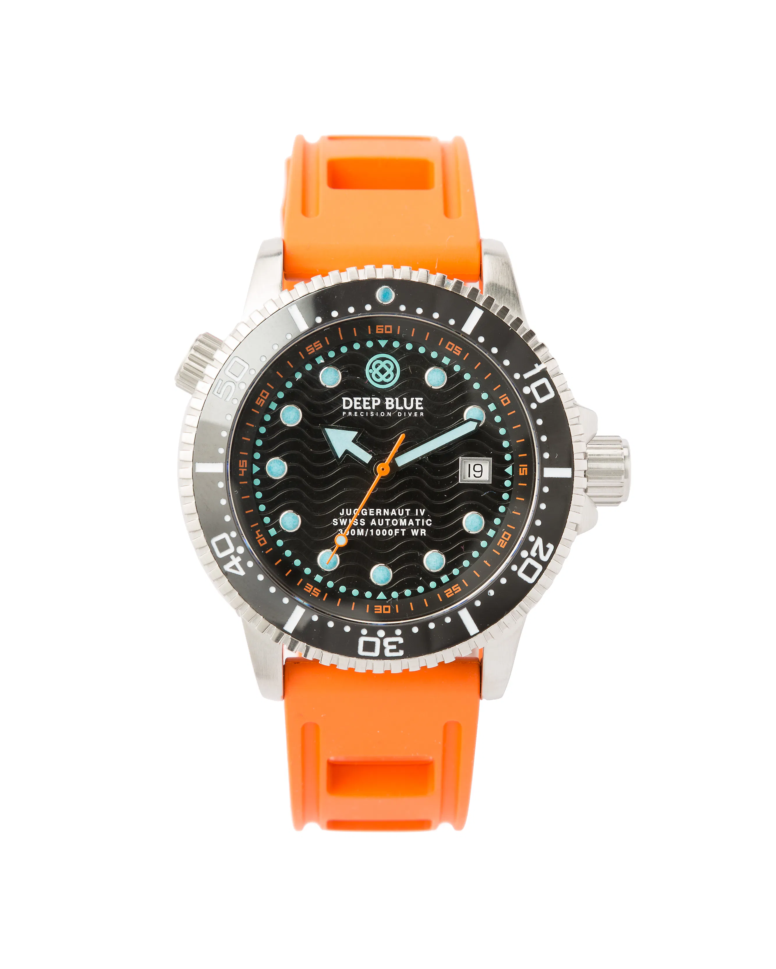 Deep Blue Juggernaut IV Swiss Automatic Diver Black/Orange