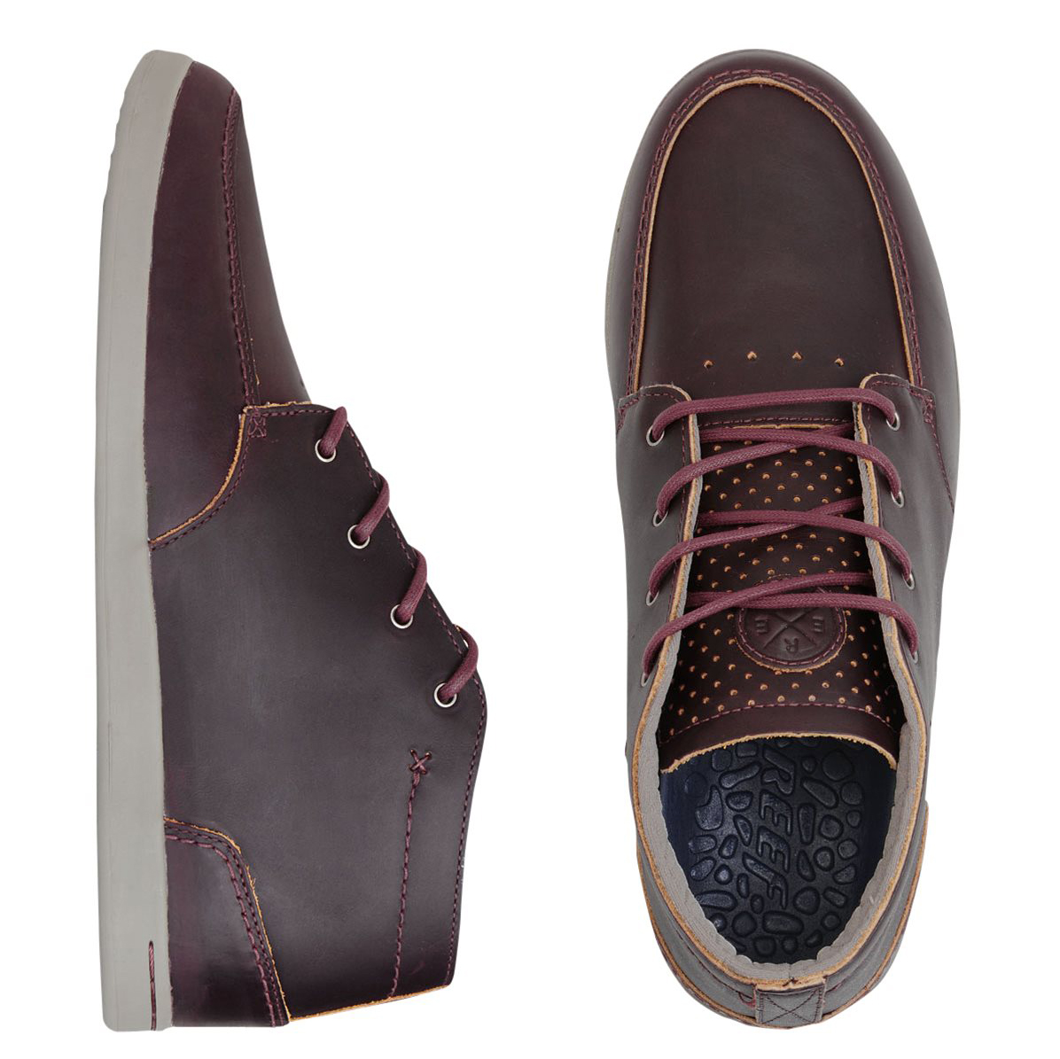 reef spiniker mid nb leather shoe