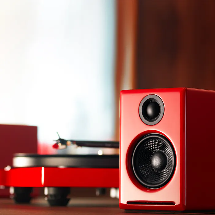Audioengine A2+ Premium Desktop Speaker Set - Red | undefined