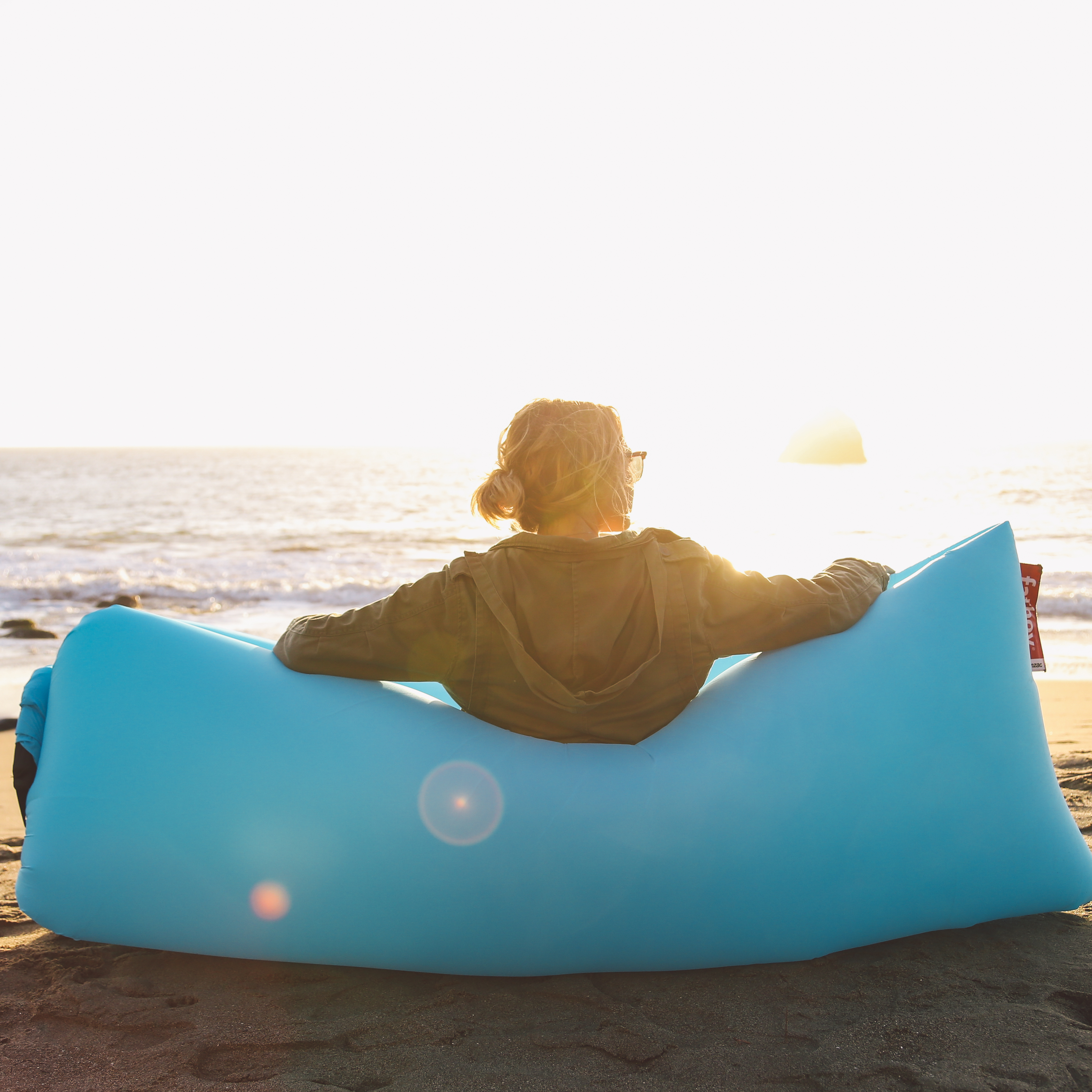 Fatboy Lamzac the Original Air-filled couch - aqua-blue