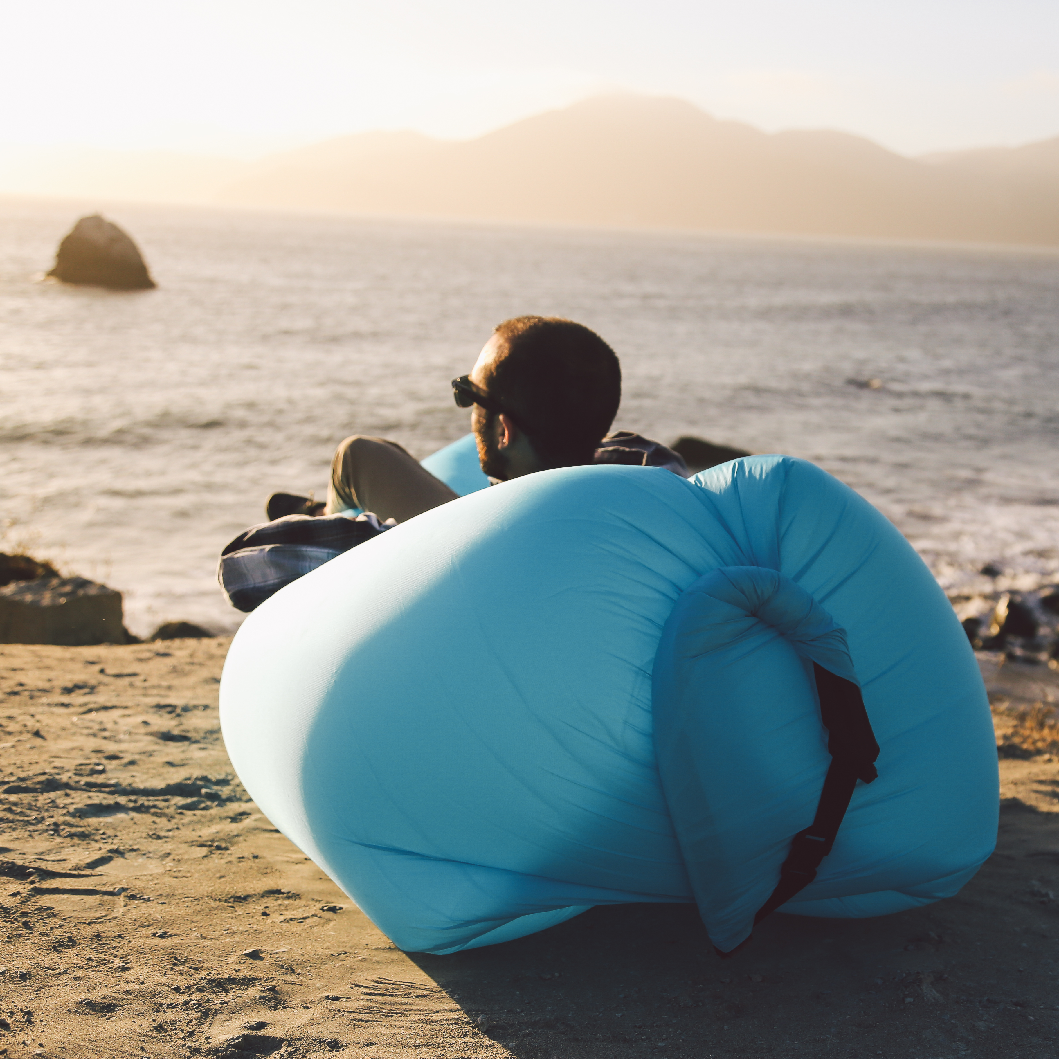 Fatboy Lamzac the Original Air-filled couch - aqua-blue