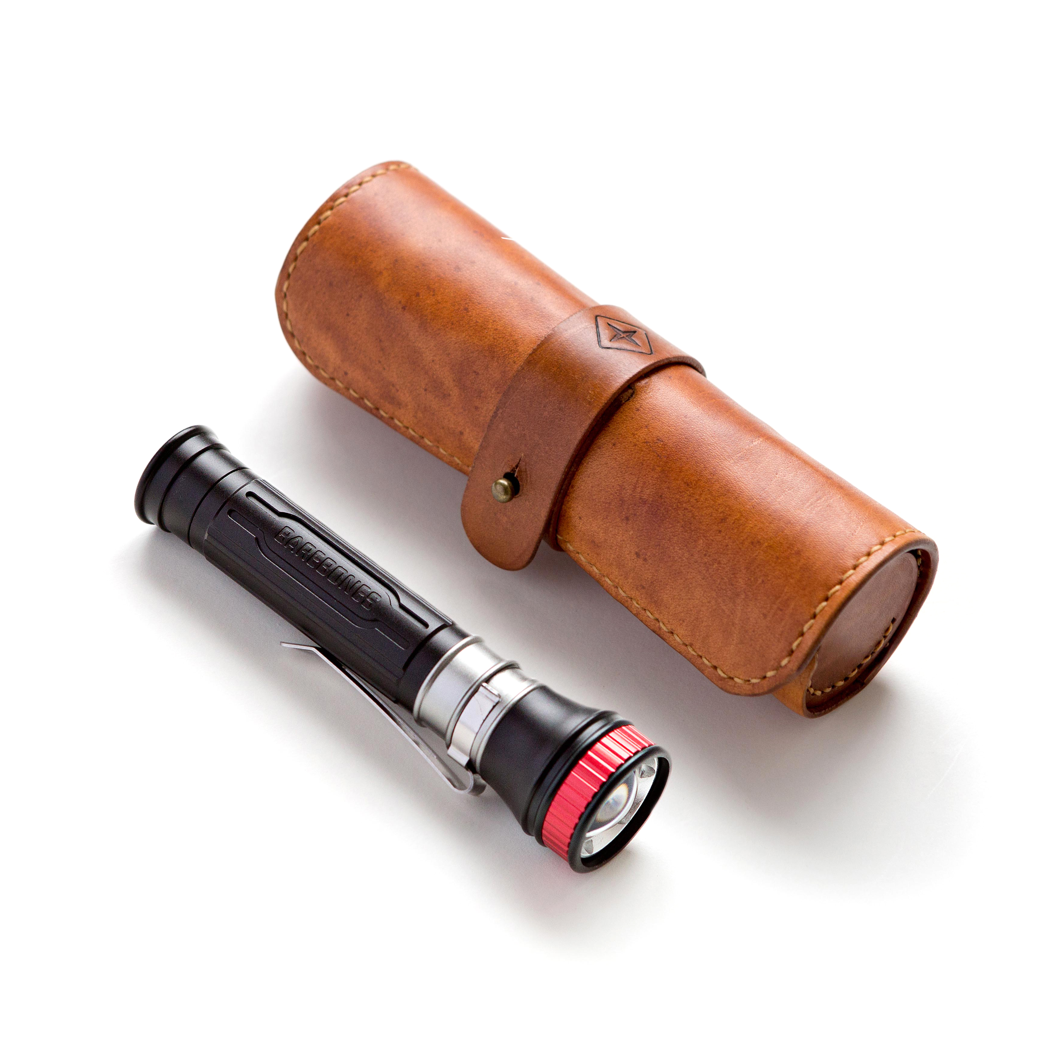 Barebones Scout Flashlight + Leather Case null Camp Gear Huckberry