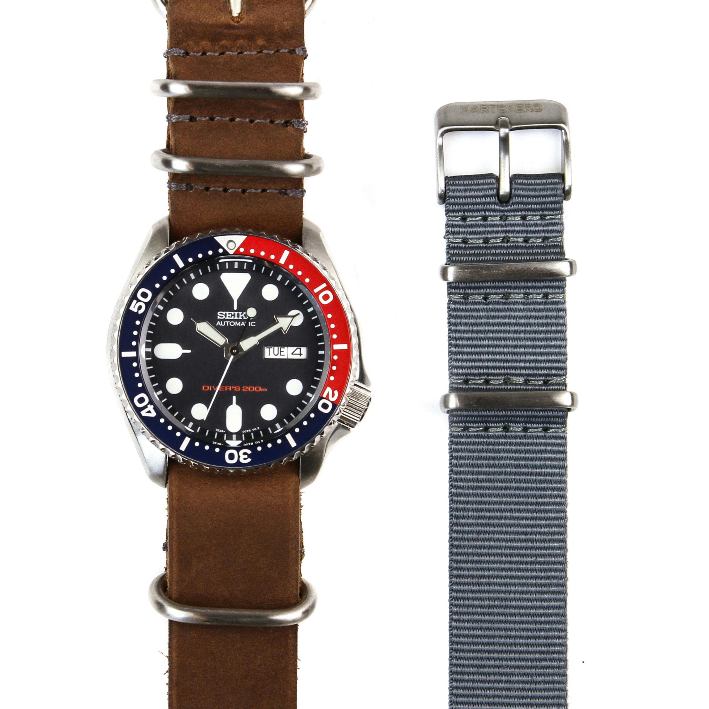 Huckberry Seiko Dive Watch - Red/ Blue/ Brown | Watches | Huckberry