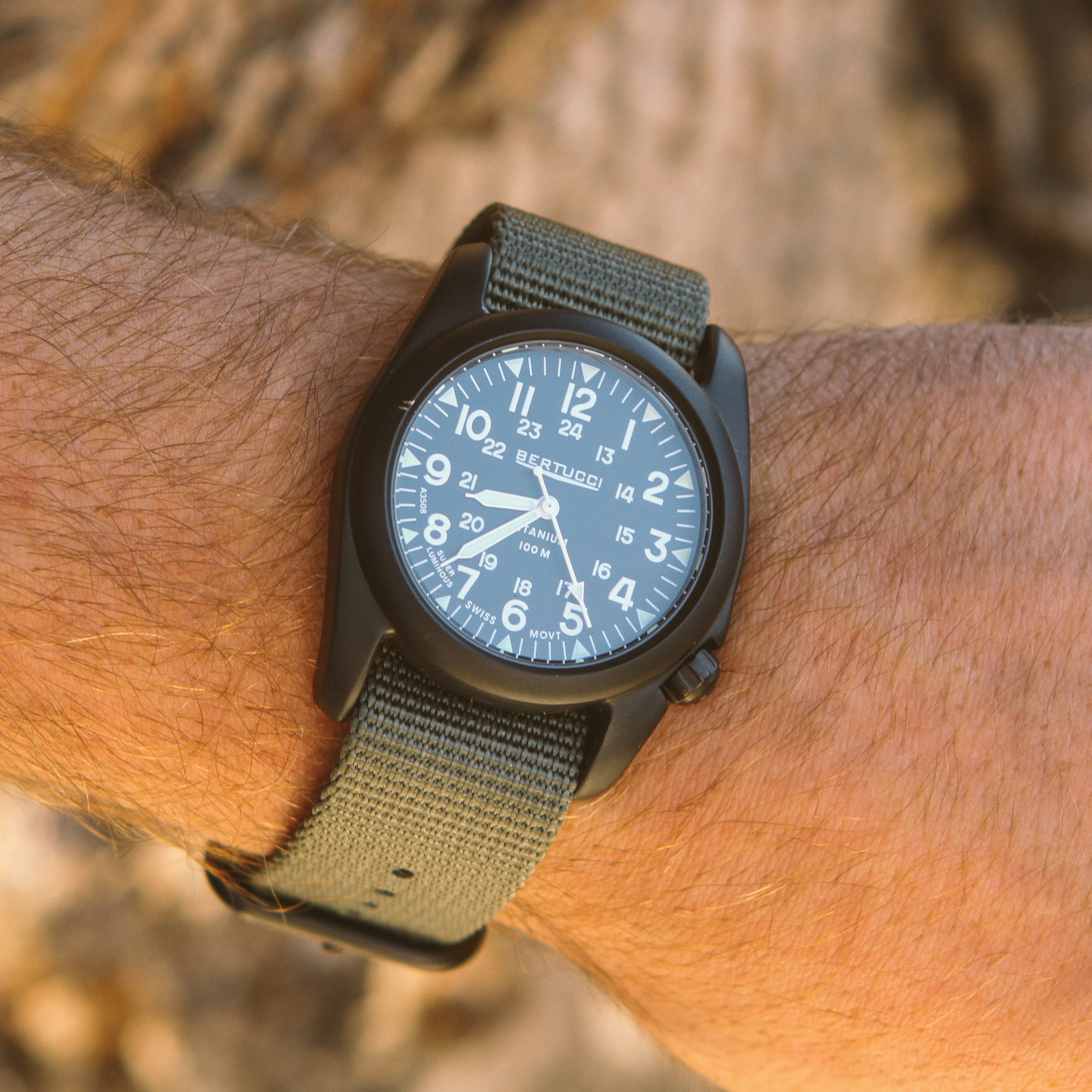 今だけ！！！BERTUCCI A-2T Vintage 腕時計 Band 新品 Amazon.com: BERTUCCI A-2T Vintage Watch | Green Dial | Swiss