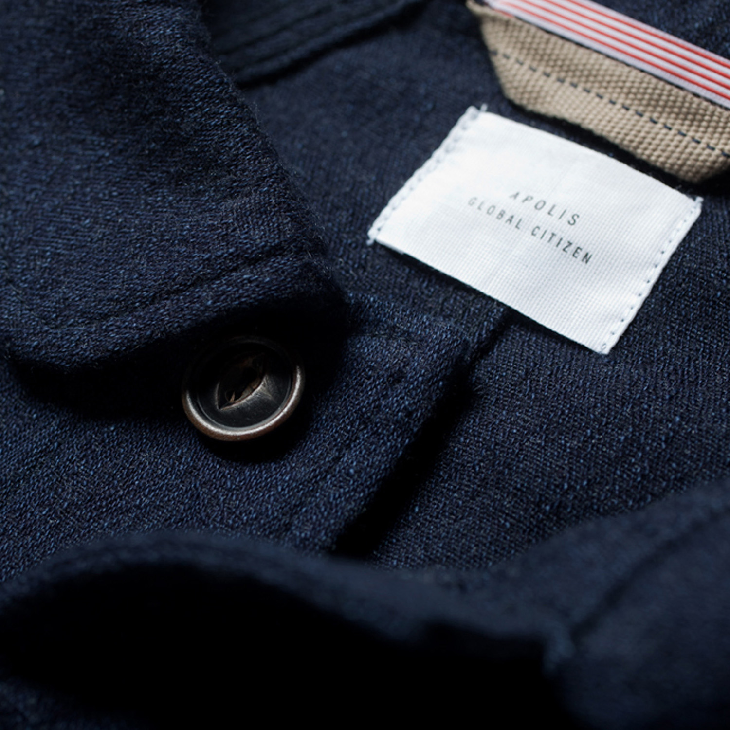 indigo wool chore jacket