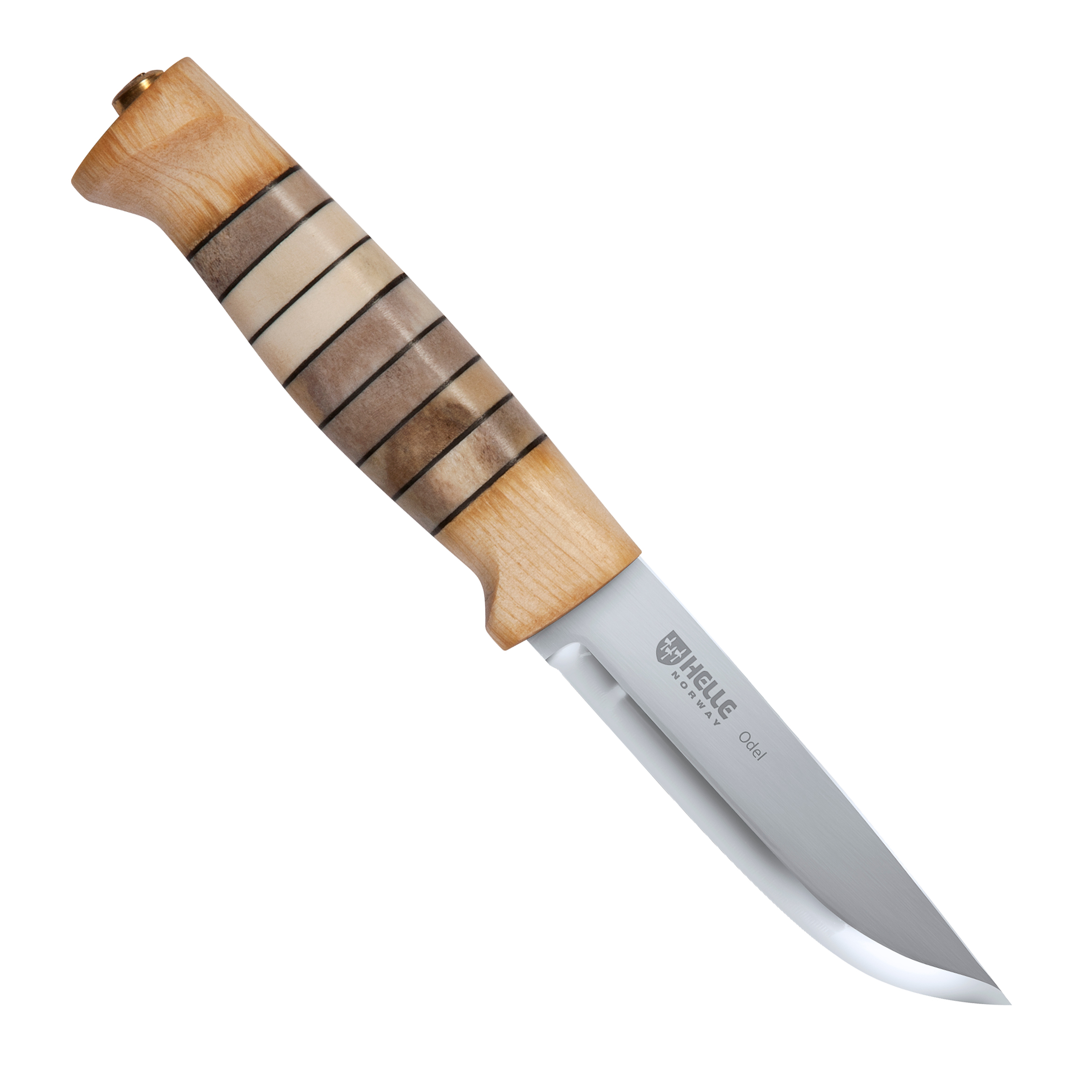 Helle Knives Odel Antler Handle Knife Birch/ Staghorn/ Leather
