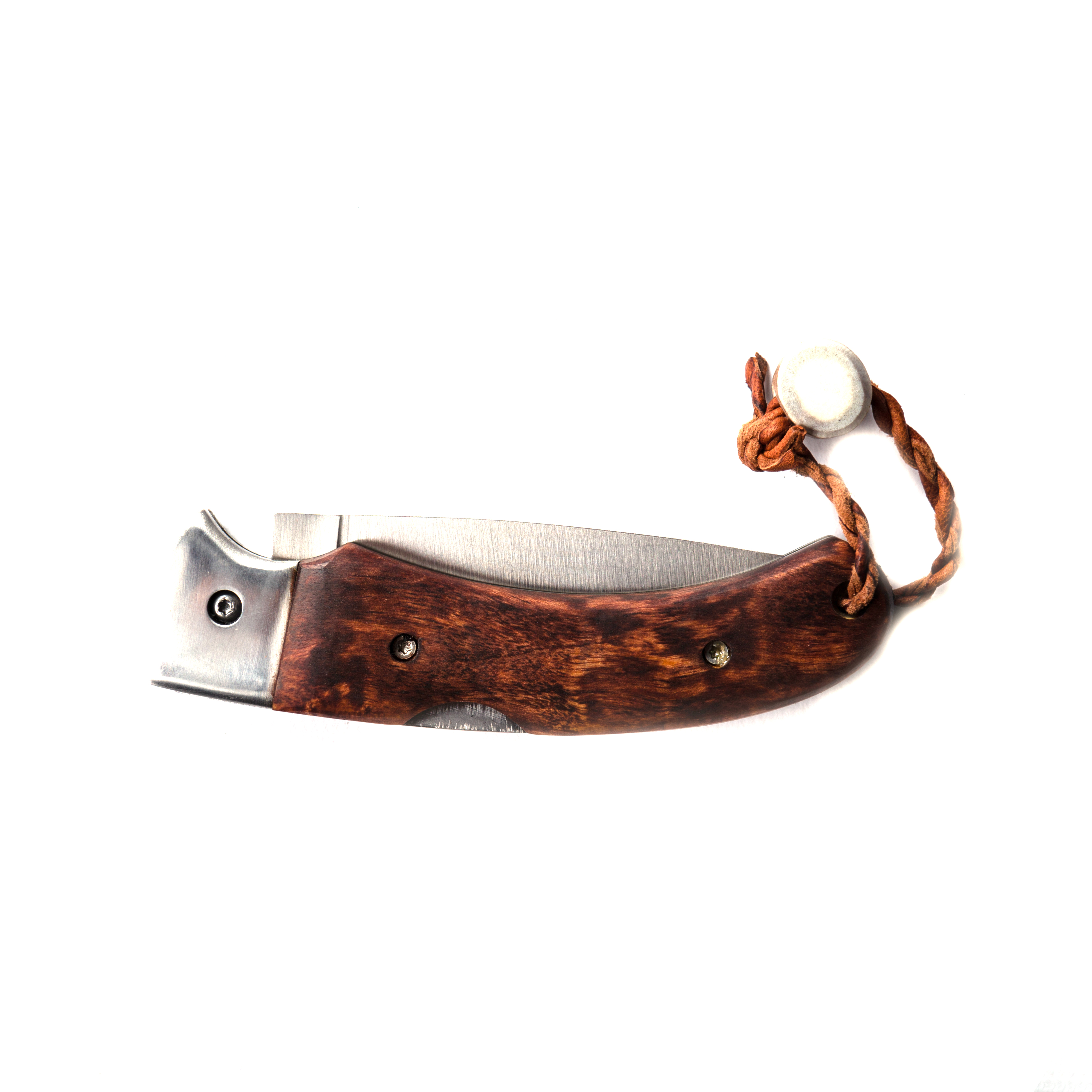 Karesuando Nallo Fallkniv Arctic Folding Knife - Brown Wood