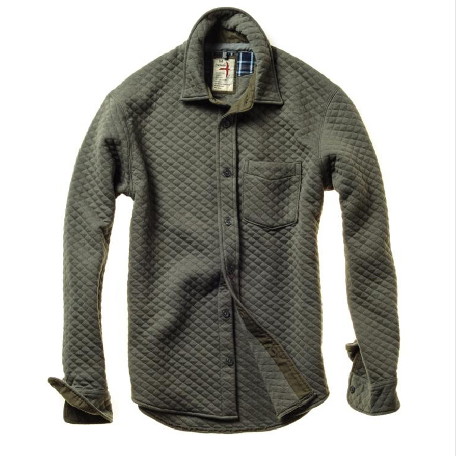 Relwen Bubble Knit Shirt - Olive | undefined | Huckberry