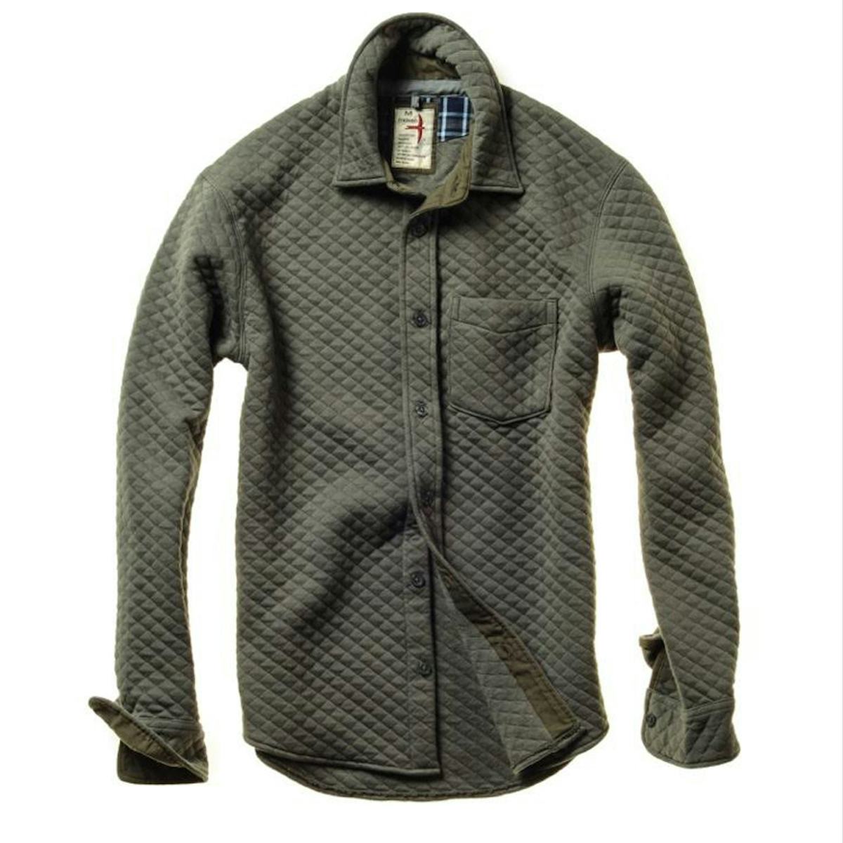 Relwen Bubble Knit Shirt Olive undefined Huckberry