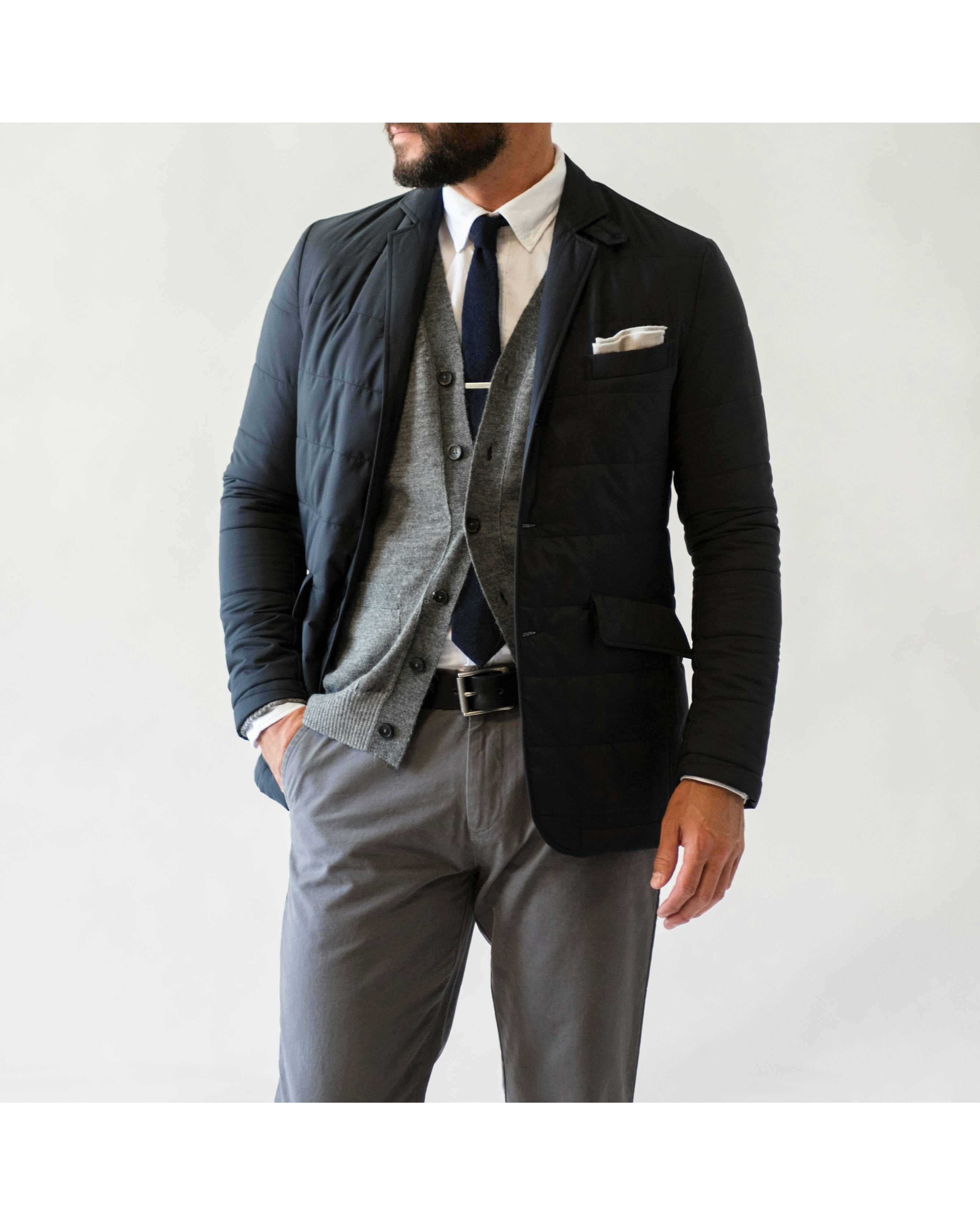 Apolis Quilted Blazer Navy undefined Huckberry - Main Image