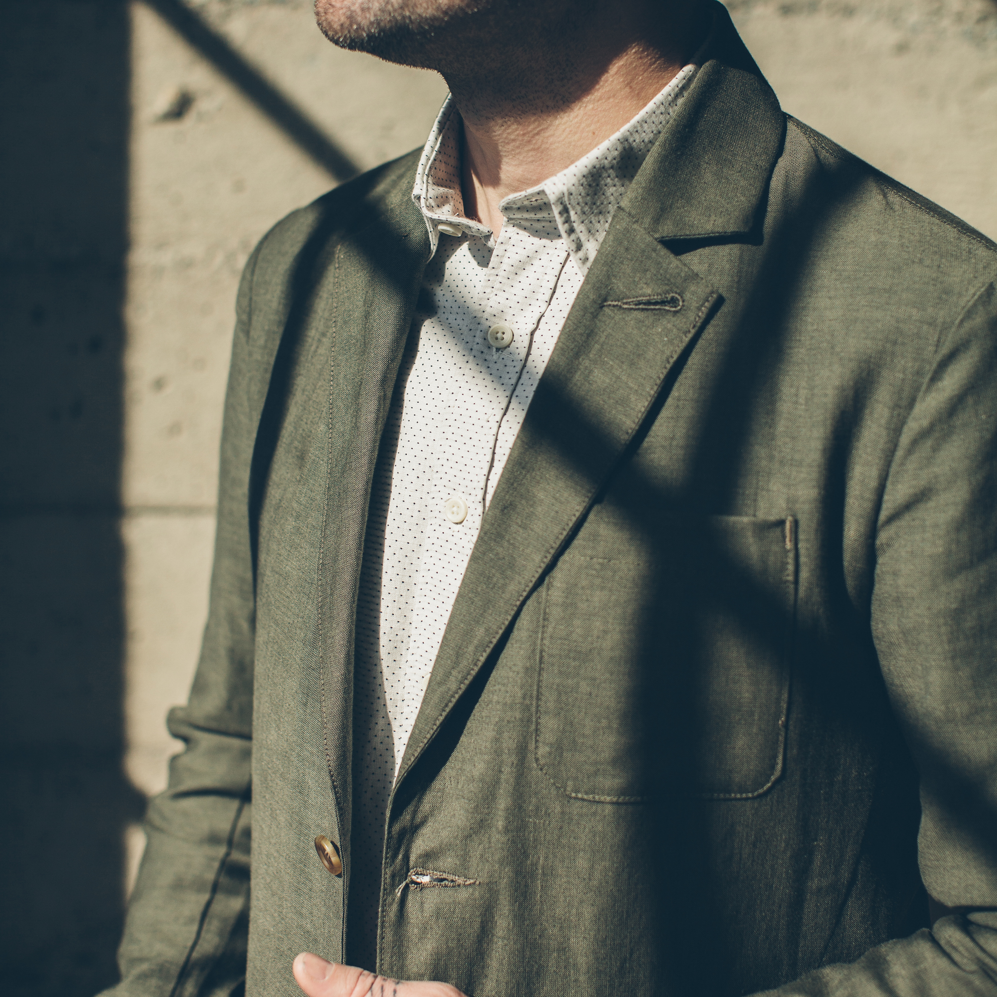Taylor Stitch Linen Blend Telegraph Jacket - Olive