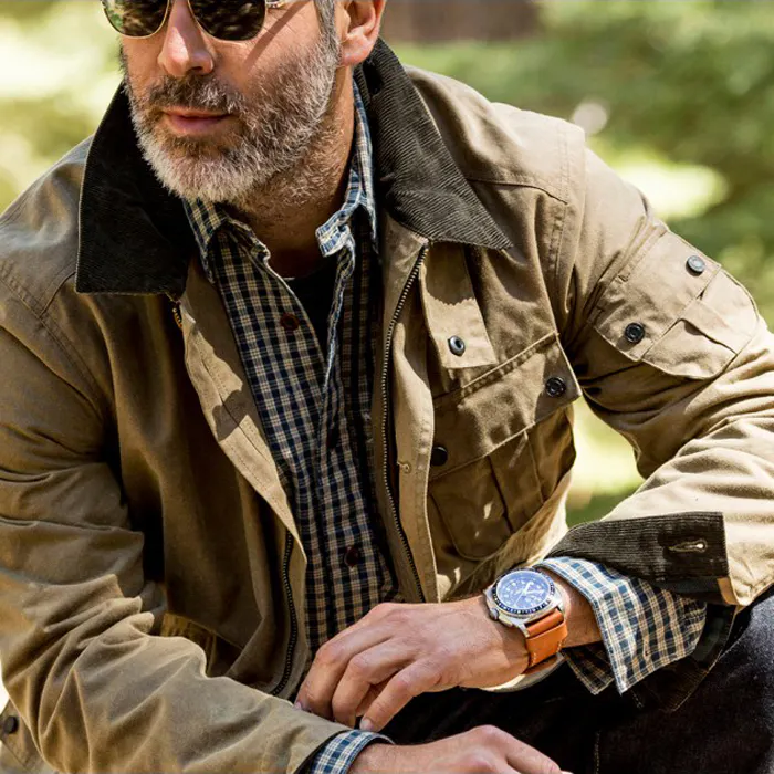 ジャケット・アウター ALGONQUINS jacket ALGONQUINS - ALGONQUINS ファー付きチェック柄ロングジャケット