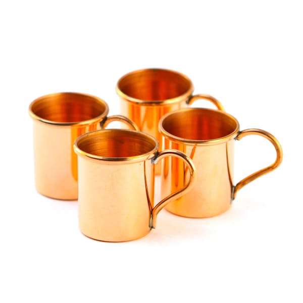 4 mini mugs 'Moscow Mule' col.cuivre en inox - L'Incroyable