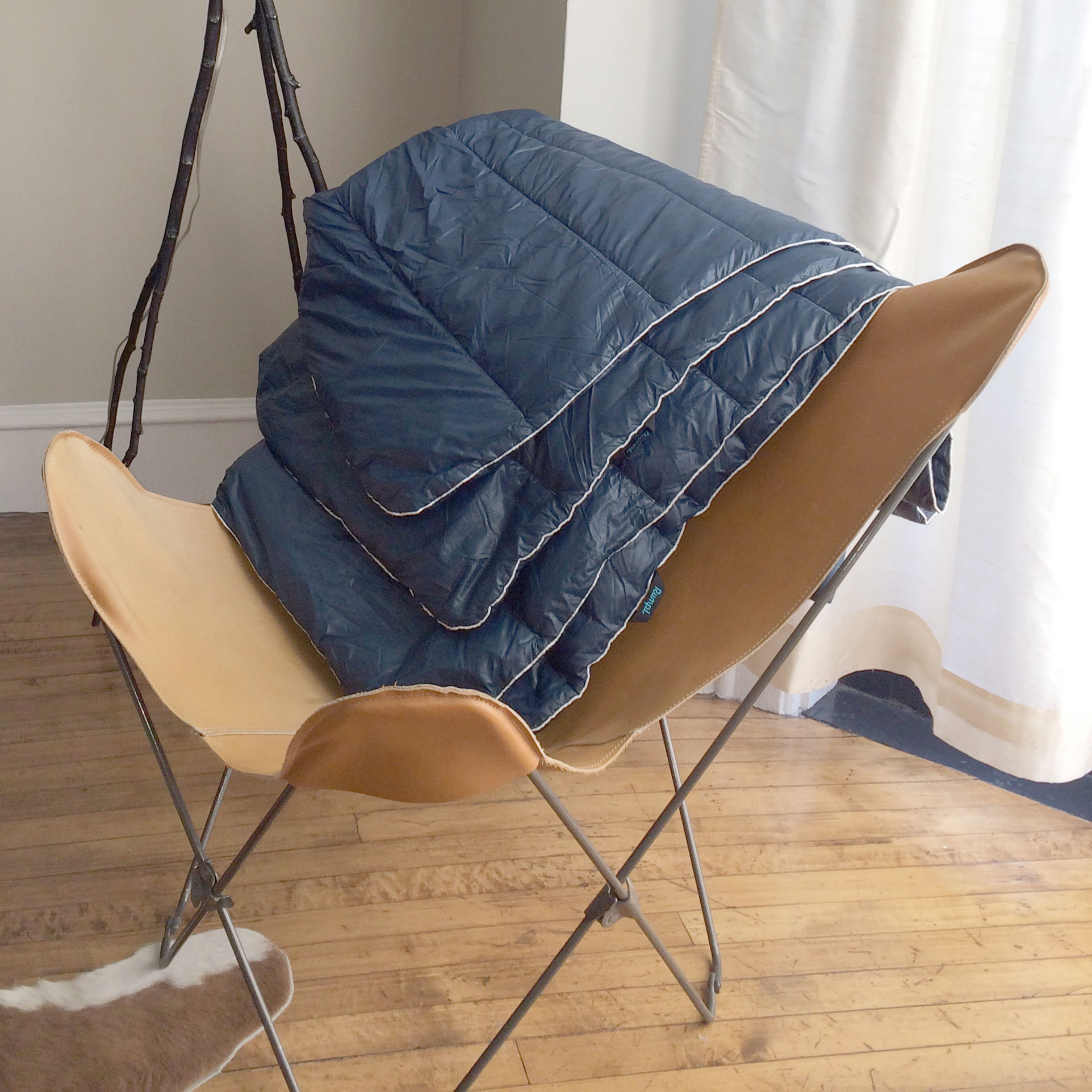 Rumpl Original Puffy Blanket Throw Deepwater/Red Camp Huckberry