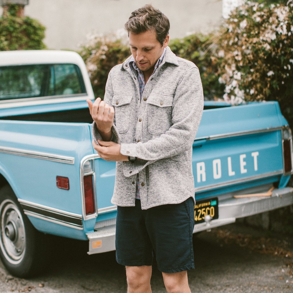Taylor Stitch The Big Sur Shirt Jacket - Heather Grey