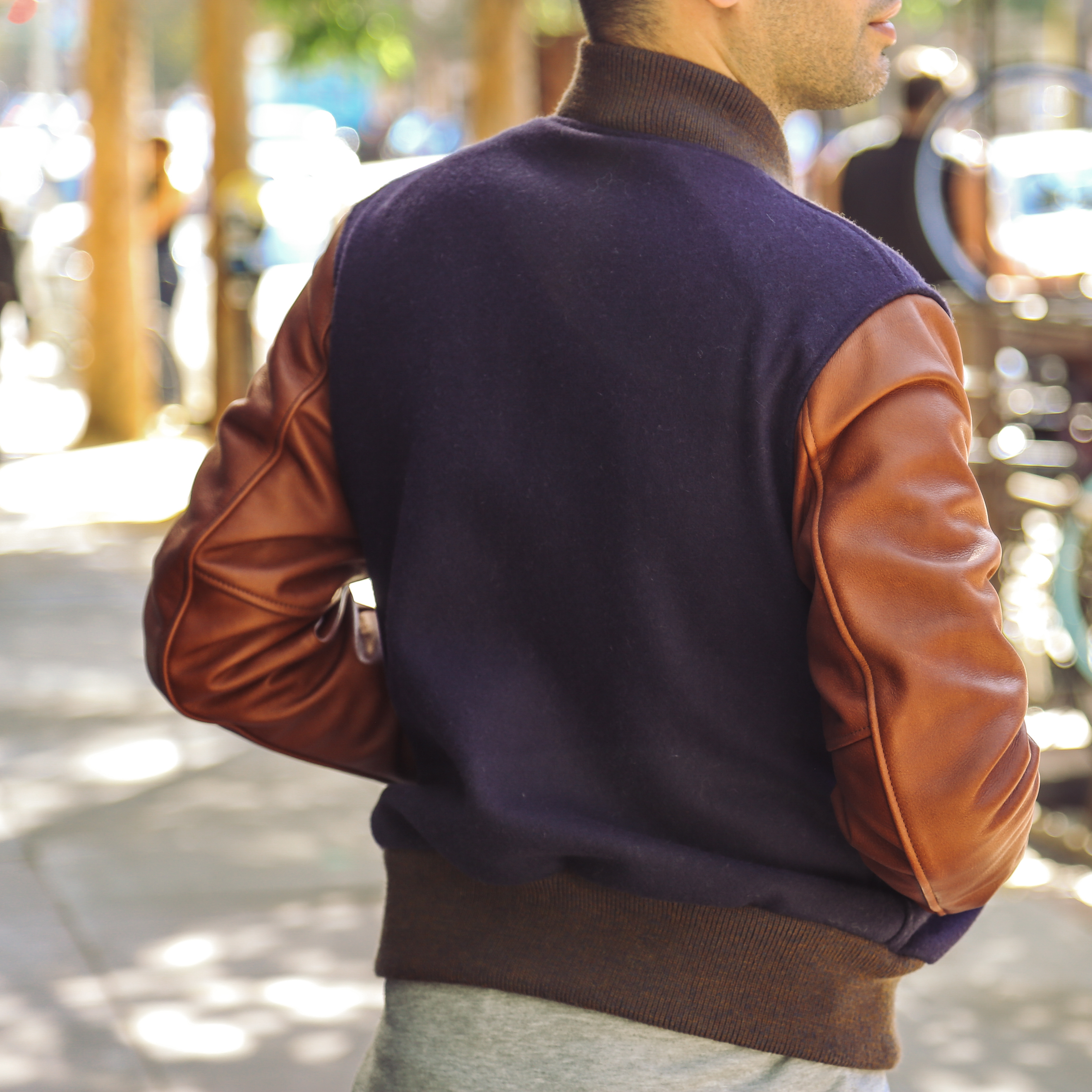 ジャケット・アウター 90s GOLDEN BEAR virsity jacket L navy Golden Bear Sportswear Huckberry Varsity Jacket - Navy +