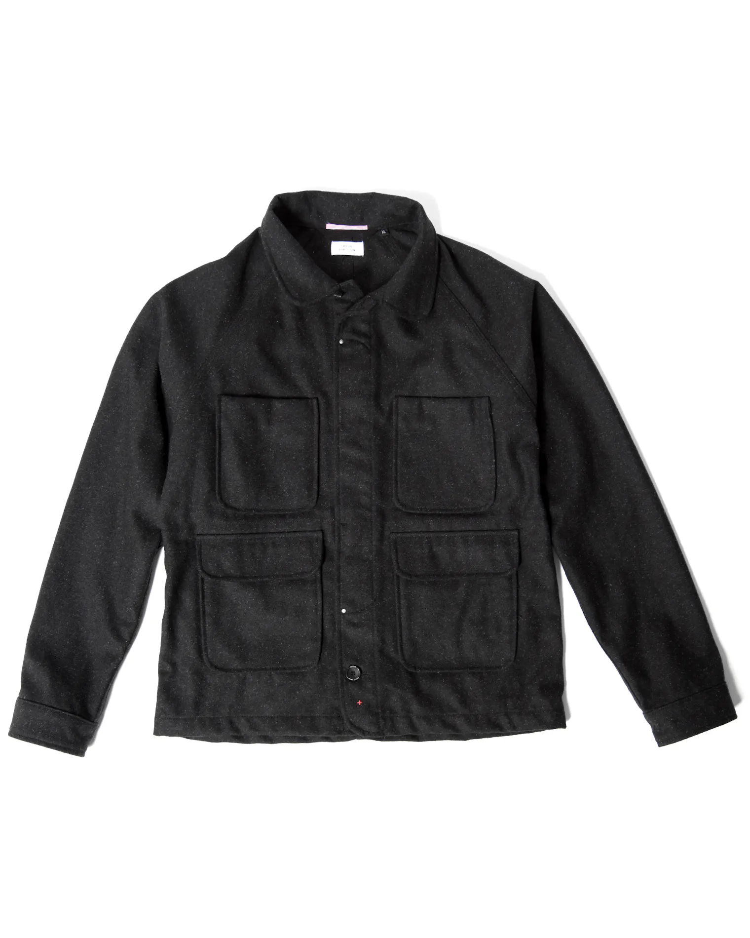 Apolis Coated Wool Chore Coat Black Black undefined Huckberry