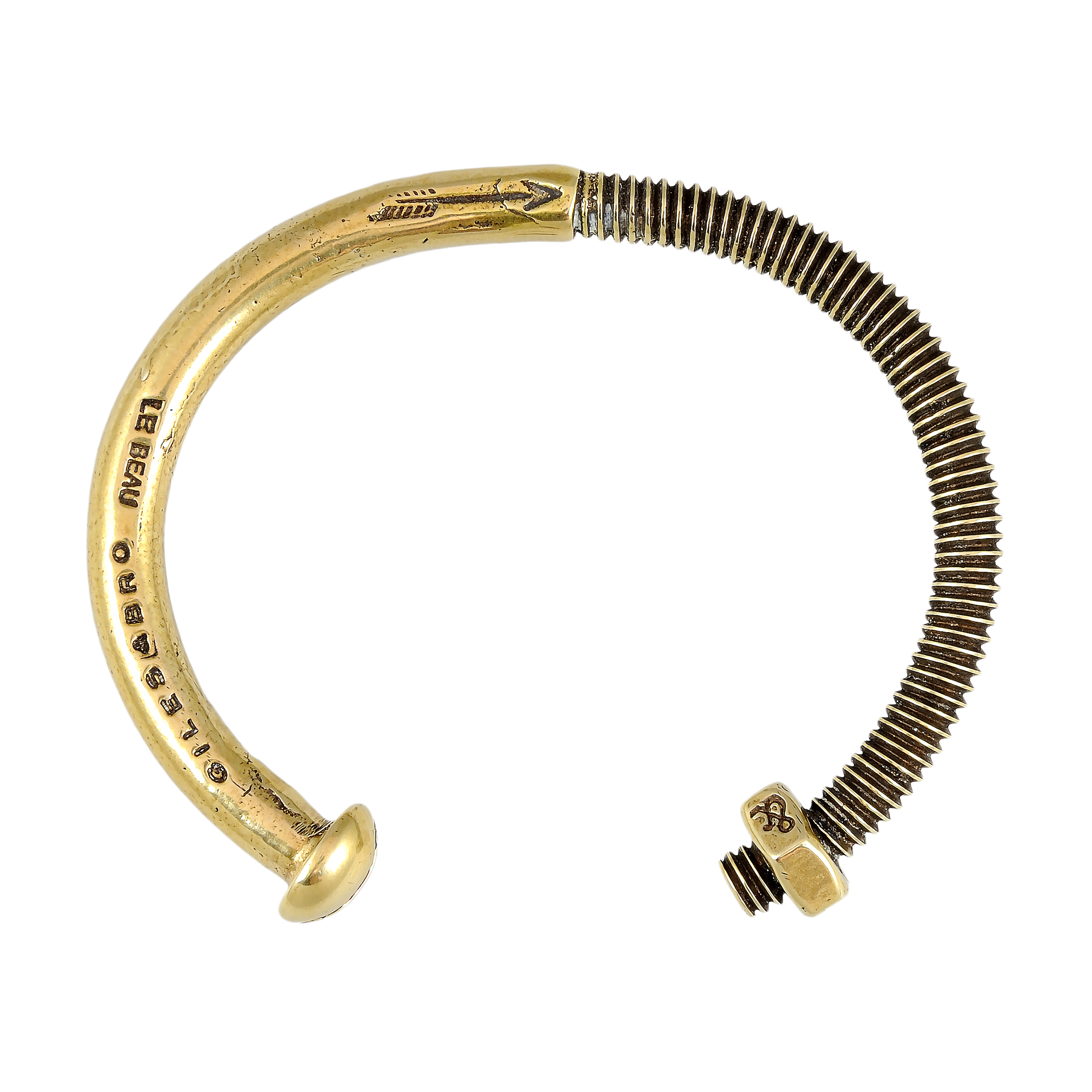 Giles & Brother Nut & Bolt Cuff - Brass | Clothing | Huckberry