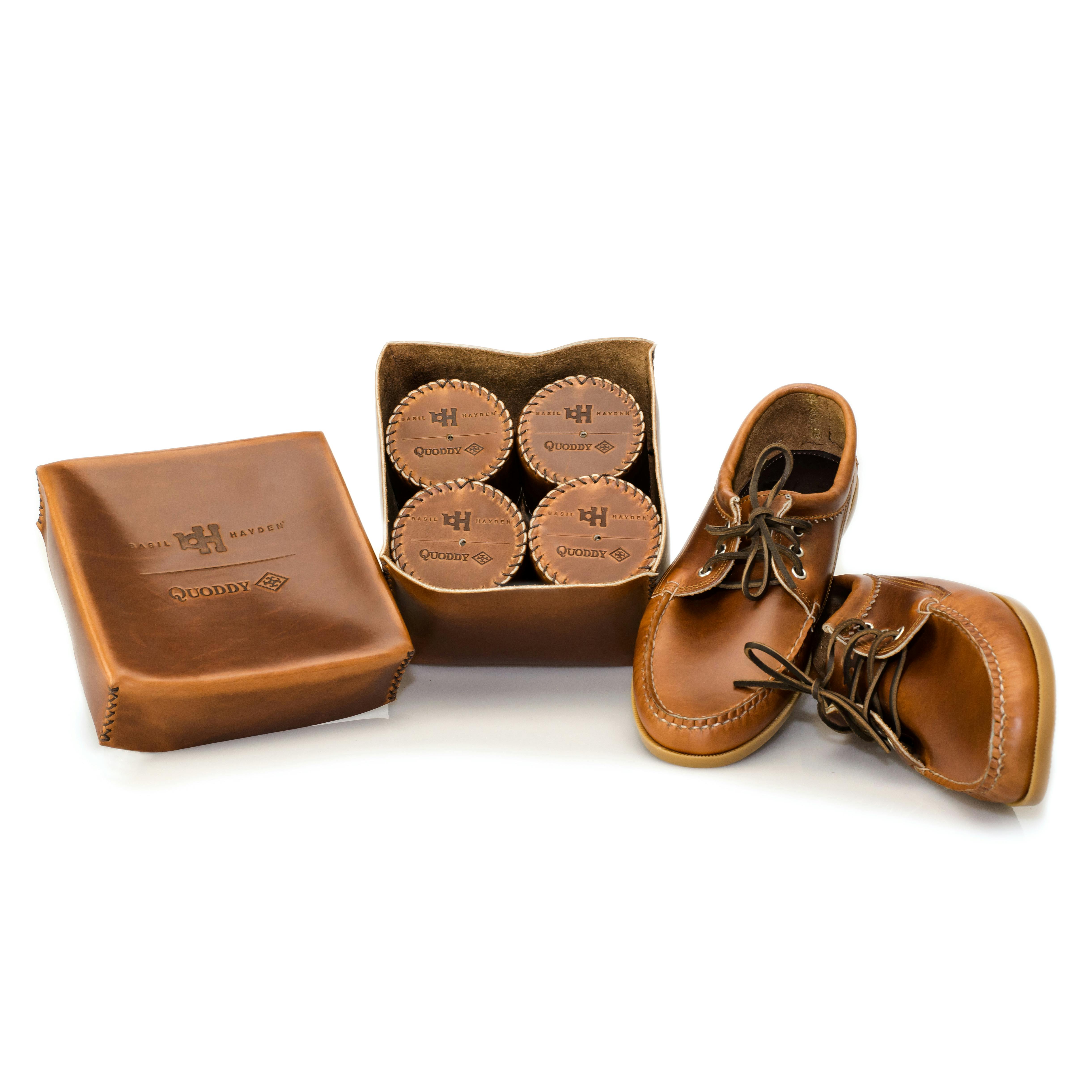 Basil Hayden’s Bourbon & Quoddy Limited Edition Drinking Shoe Gift Set