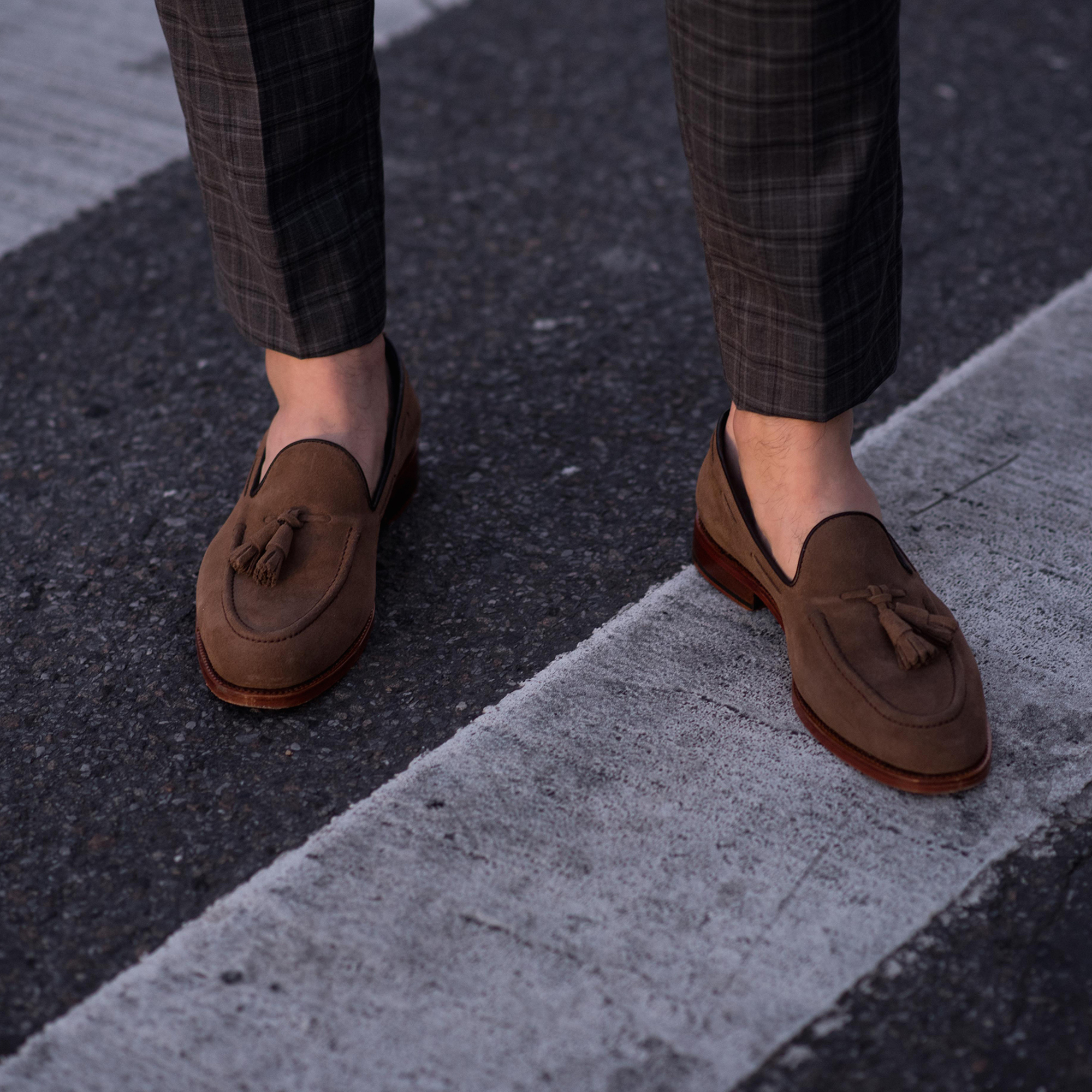 Ankari Floruss Tassel Loafer - Khaki | Dress Shoes | Huckberry