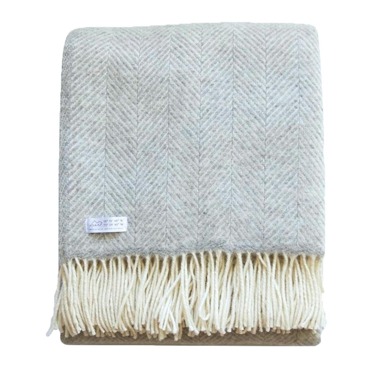 Perf Herringbone Wool Blanket