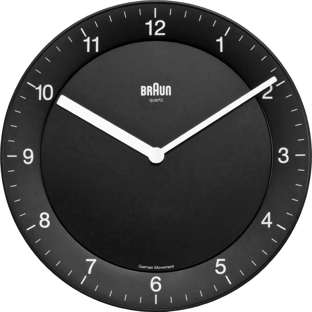 Braun Wall Clock - Black | undefined | Huckberry
