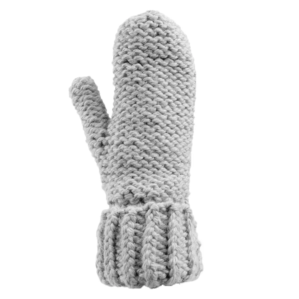 Wool and The Gang Knit Kit - Rock N Wool Mittens - Tweed Grey