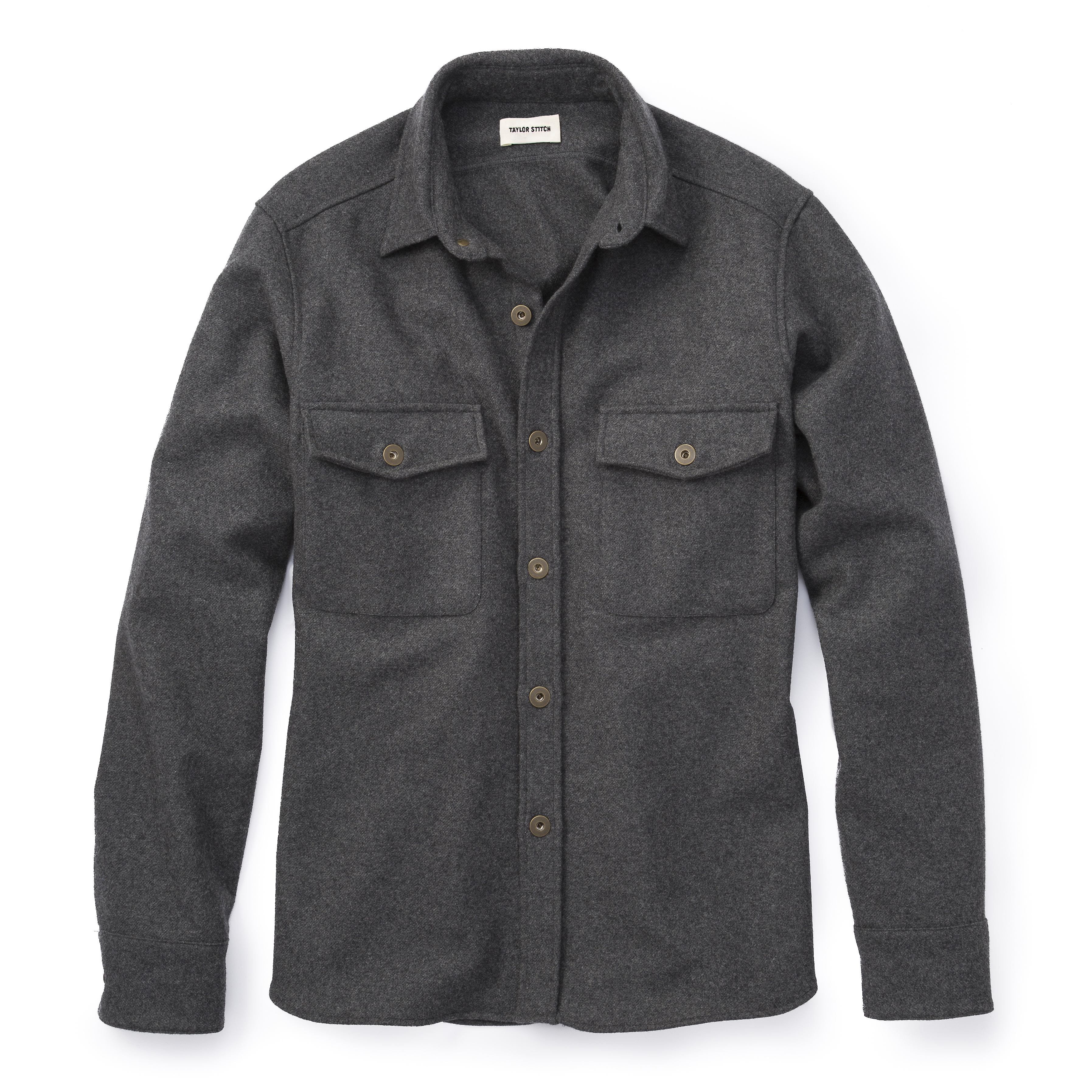 Taylor Stitch The Explorer's Shirt - Wool - Charcoal Wool