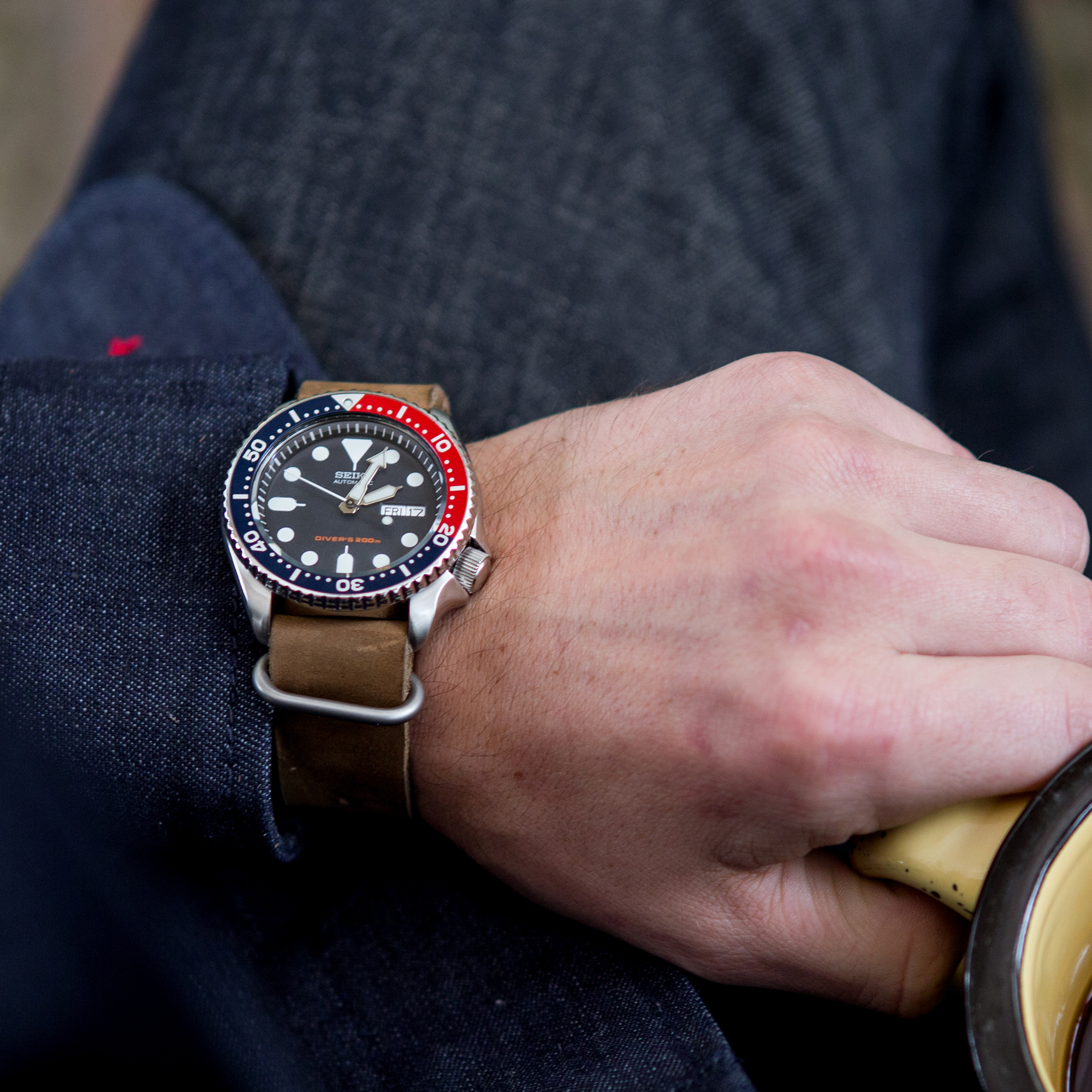 seiko diver leather