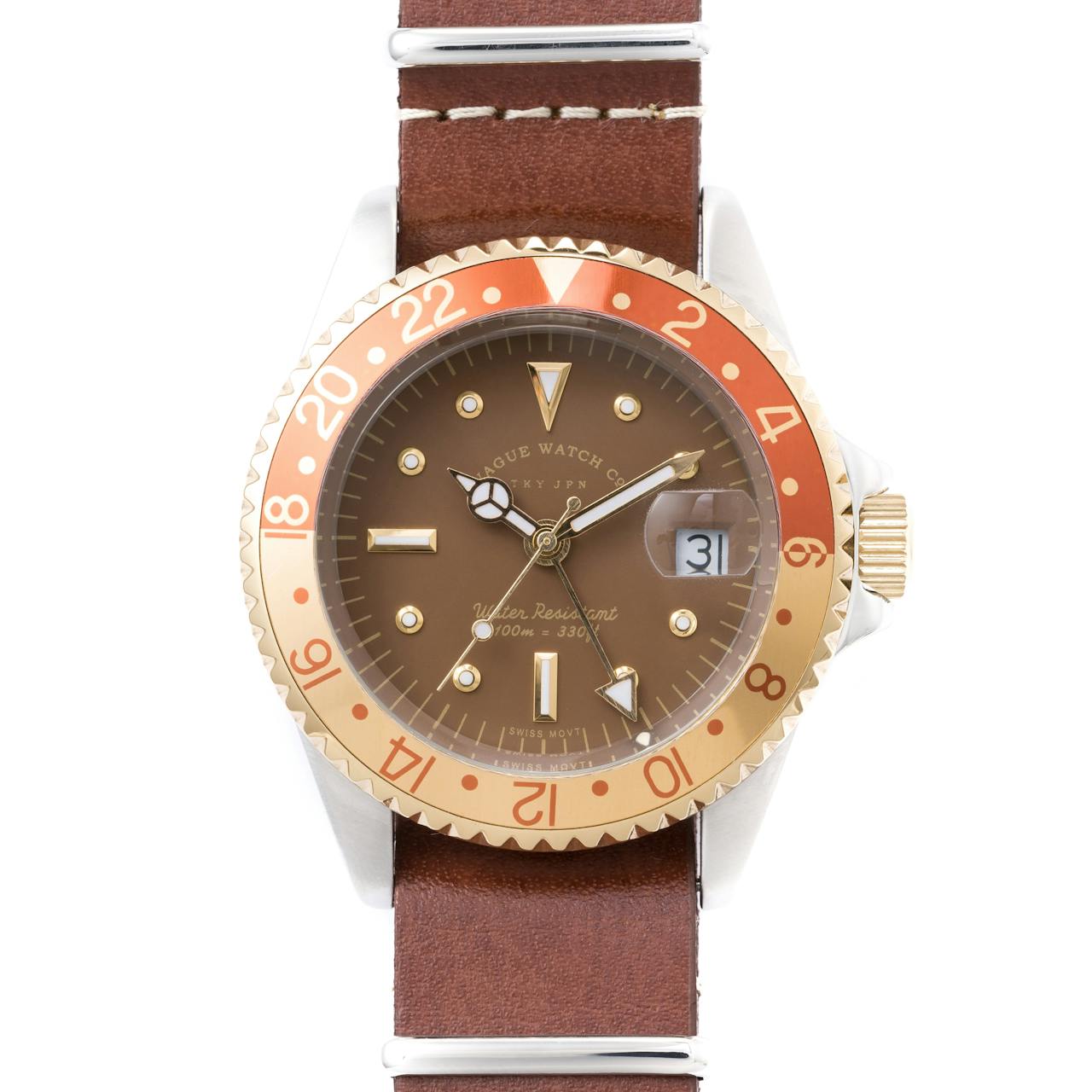 Vague Watch Co. Brown GMT